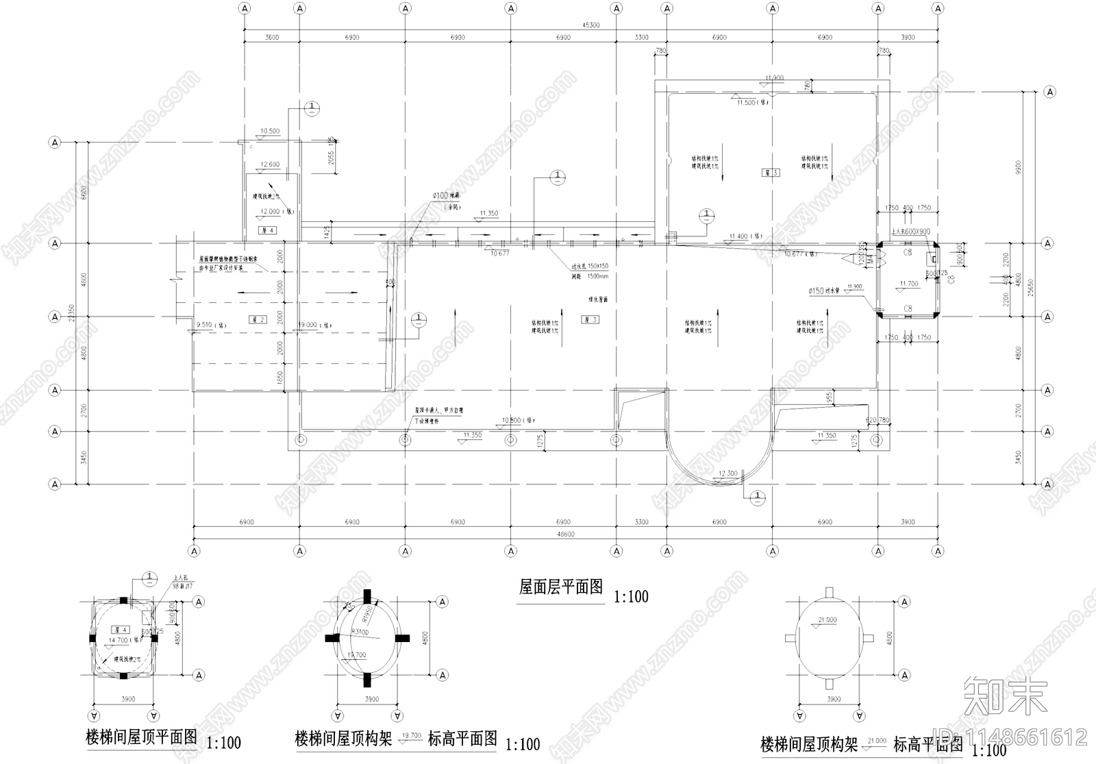 现代新桥山水居社区幼儿园建筑cad施工图下载【ID:1148661612】