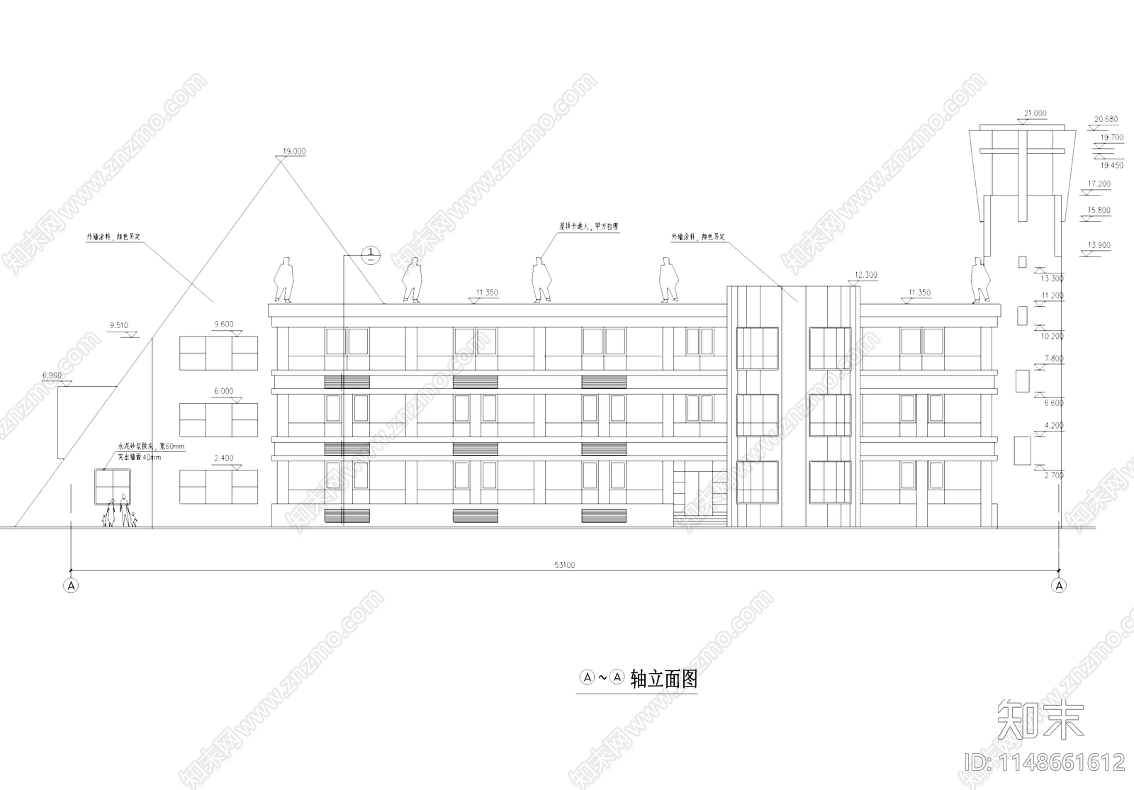 现代新桥山水居社区幼儿园建筑cad施工图下载【ID:1148661612】