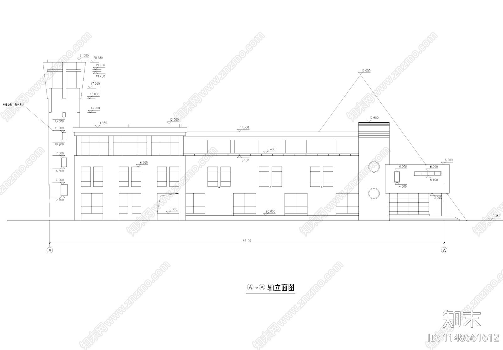 现代新桥山水居社区幼儿园建筑cad施工图下载【ID:1148661612】