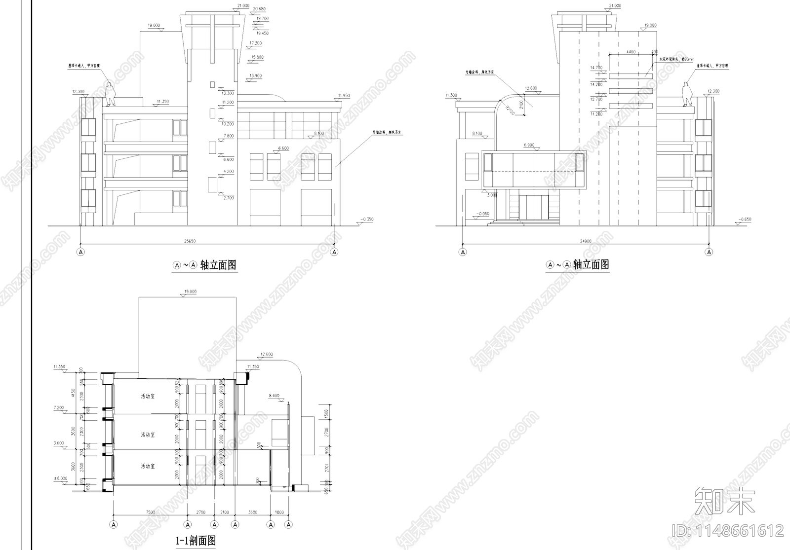 现代新桥山水居社区幼儿园建筑cad施工图下载【ID:1148661612】