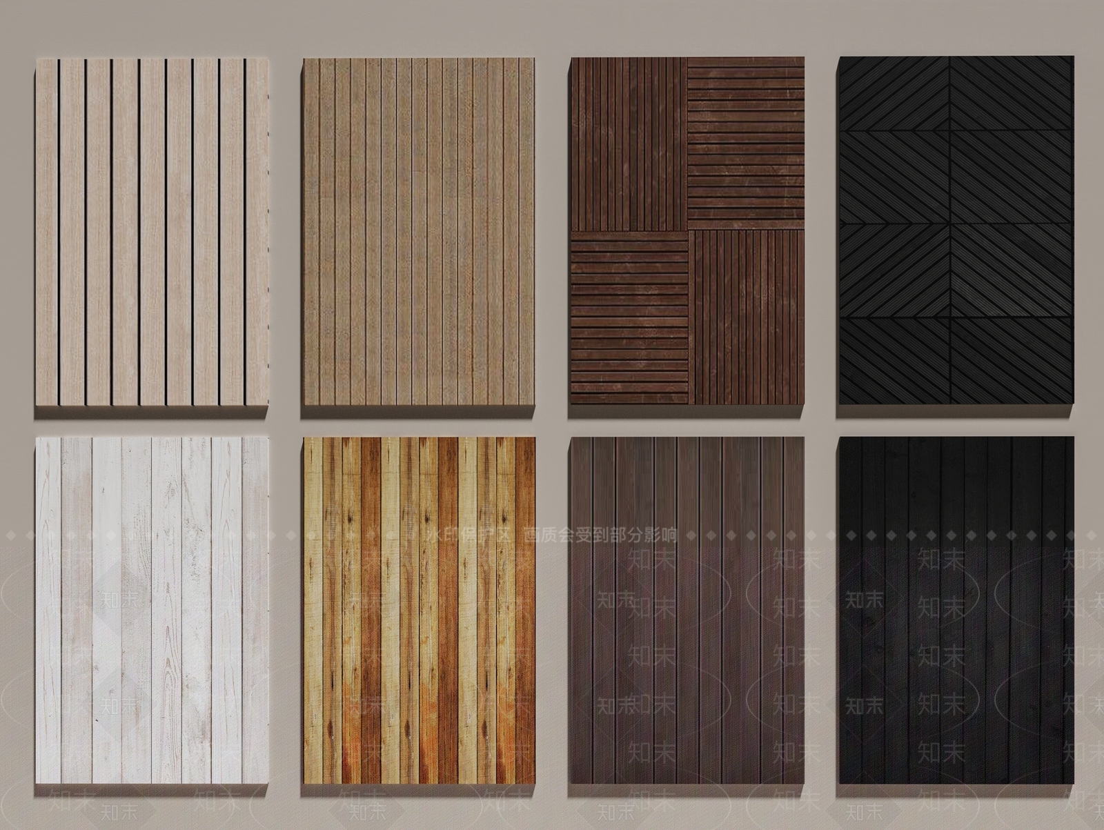 现代防腐木地板SU模型下载【ID:1148662660】