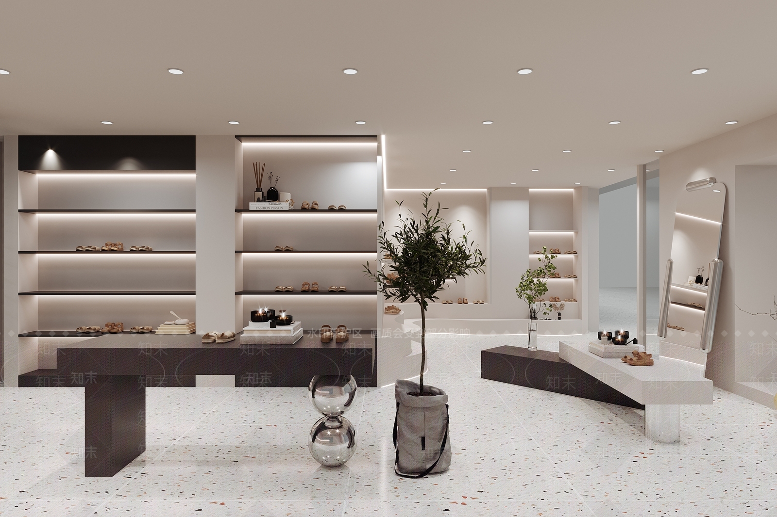侘寂风鞋店SU模型下载【ID:1148664819】