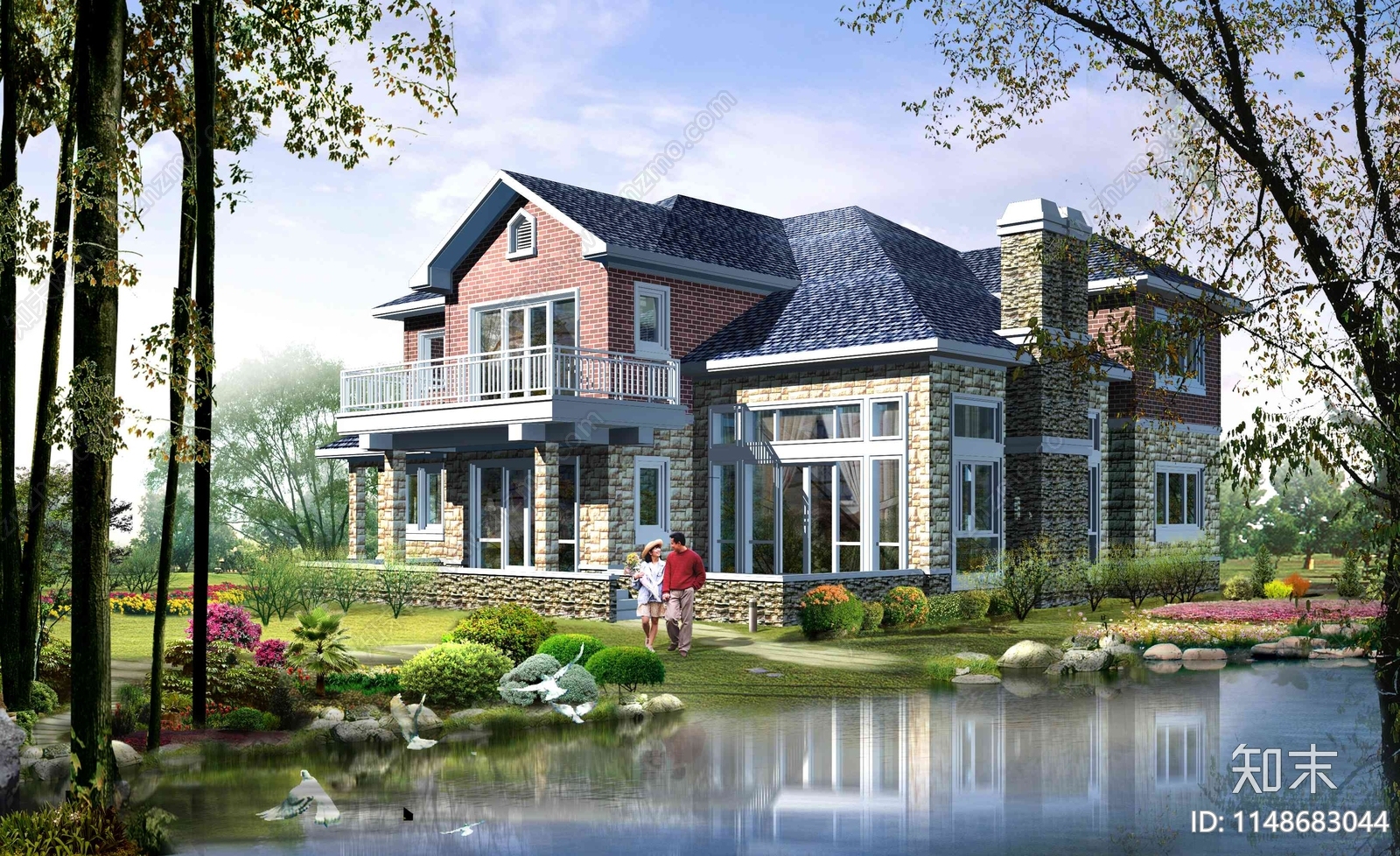 别墅建筑cad施工图下载【ID:1148683044】