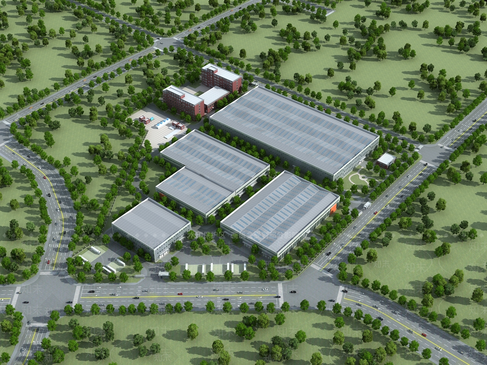 现代工业厂房3D模型下载【ID:1148684400】