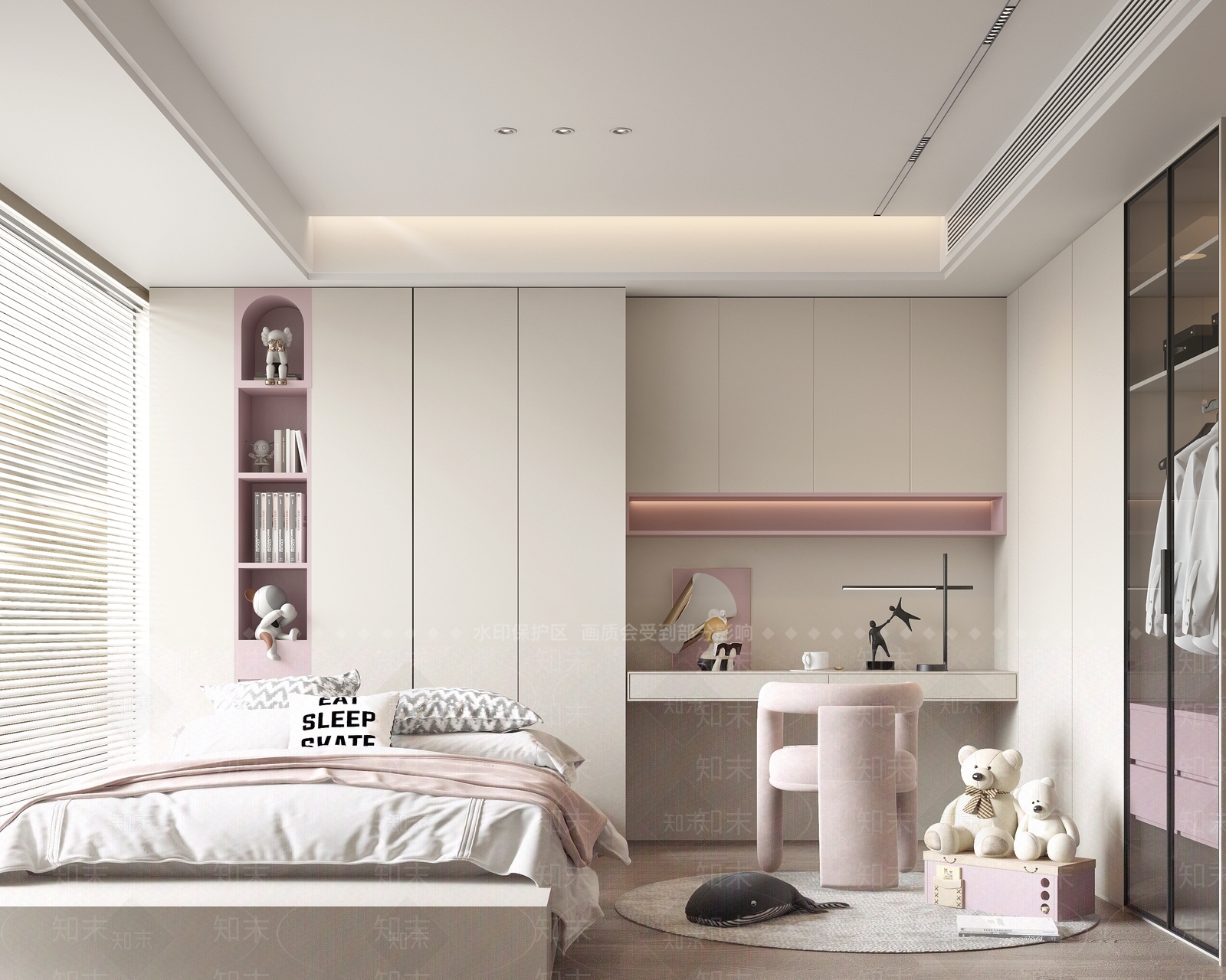 北欧榻榻米卧室3D模型下载【ID:1148686028】