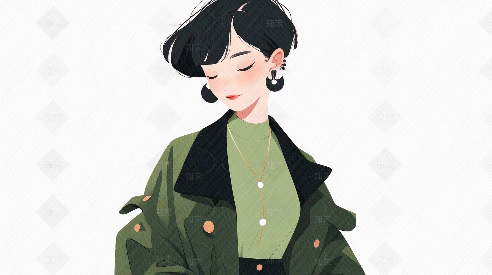 现代卡通多巴胺颜色卡通动漫人物装饰画贴图下载【ID:1148687604】