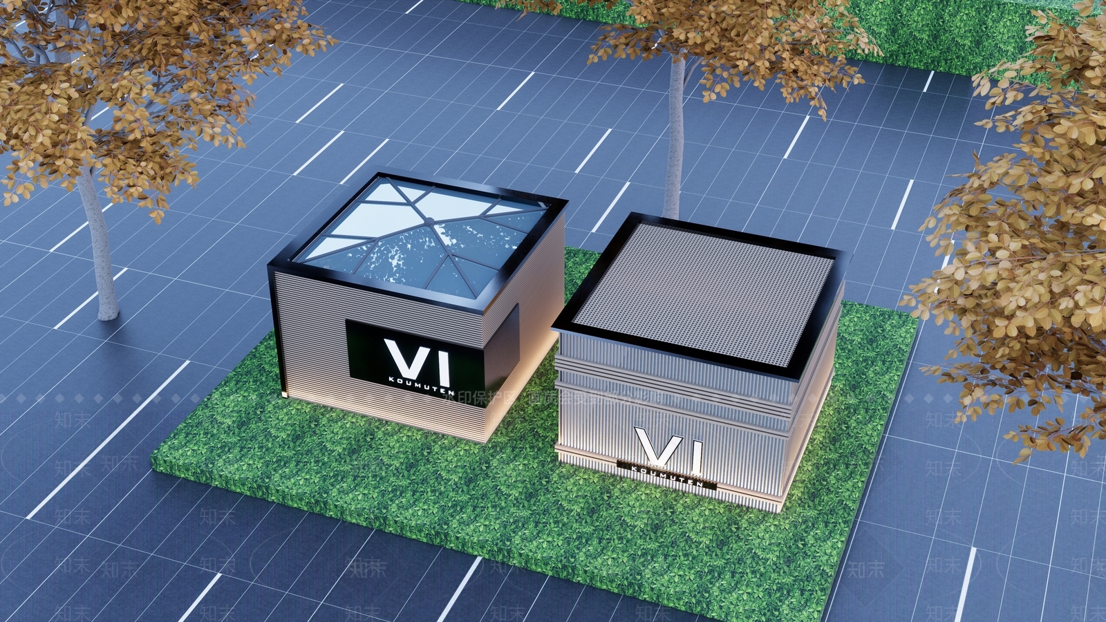 现代采光井SU模型下载【ID:1148690660】