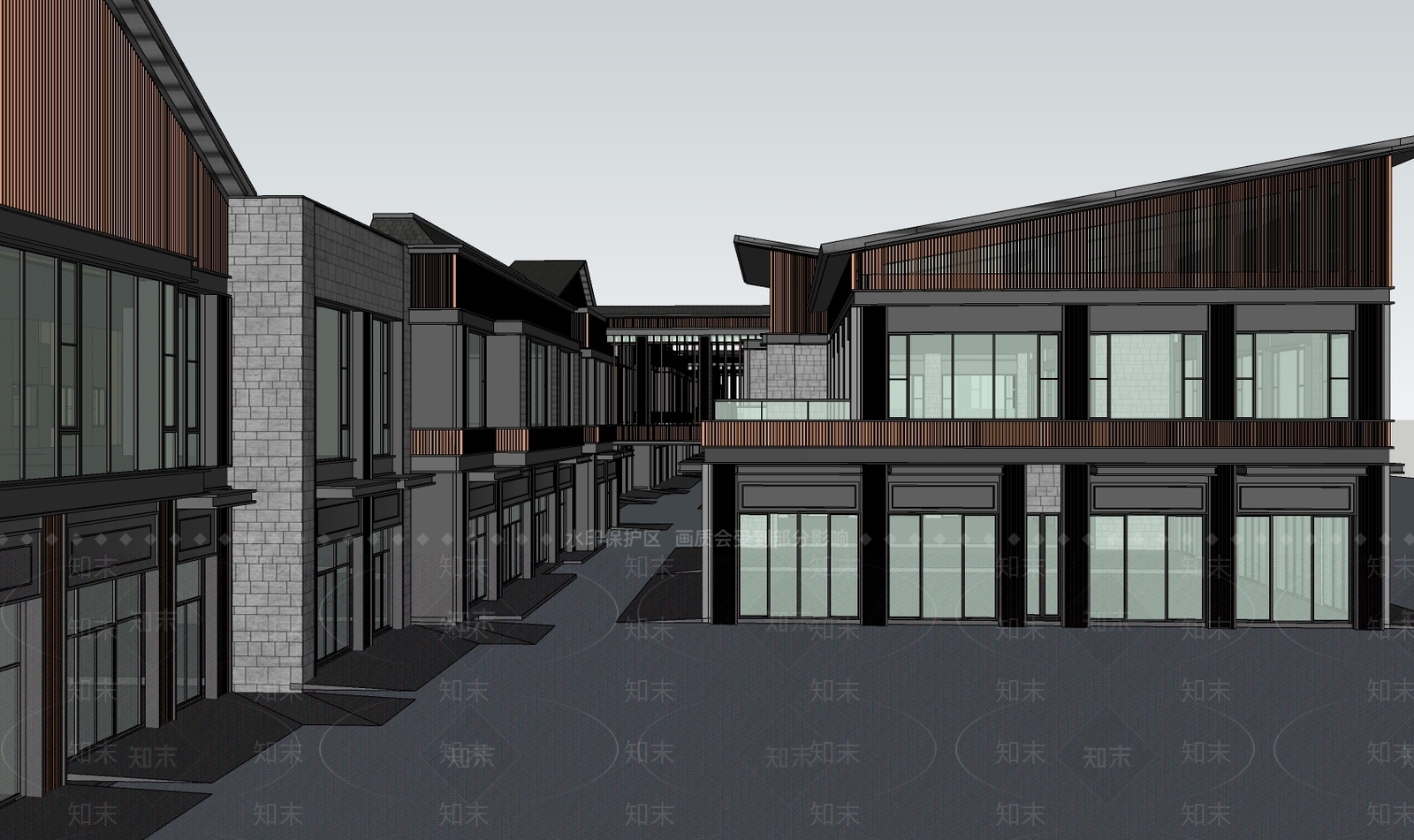 现代太古里商业街SU模型下载【ID:1148693960】