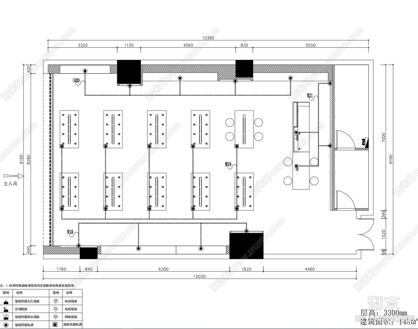 京东之家室内cad施工图下载【ID:1148695969】