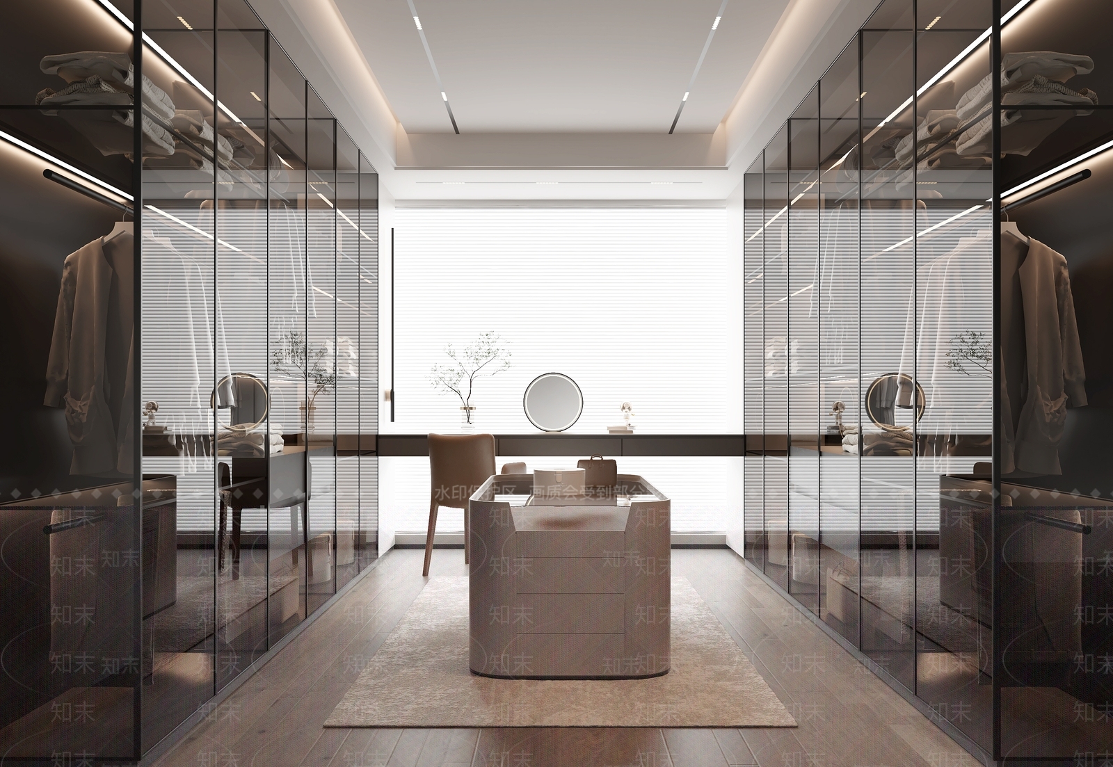现代衣帽间SU模型下载【ID:1148696160】