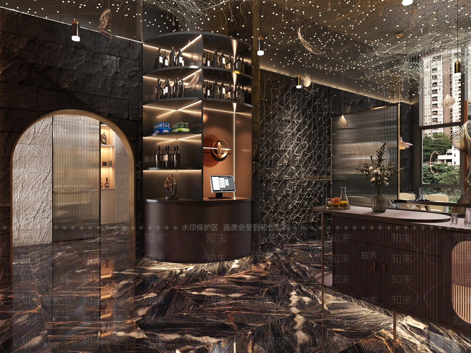 现代音乐餐厅3D模型下载【ID:1148697592】