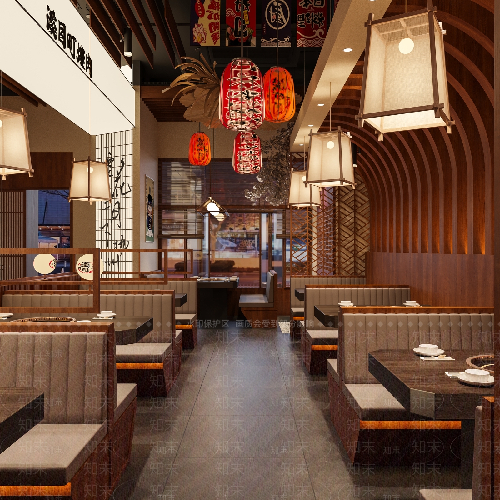 日式日韩餐厅3D模型下载【ID:1148701281】