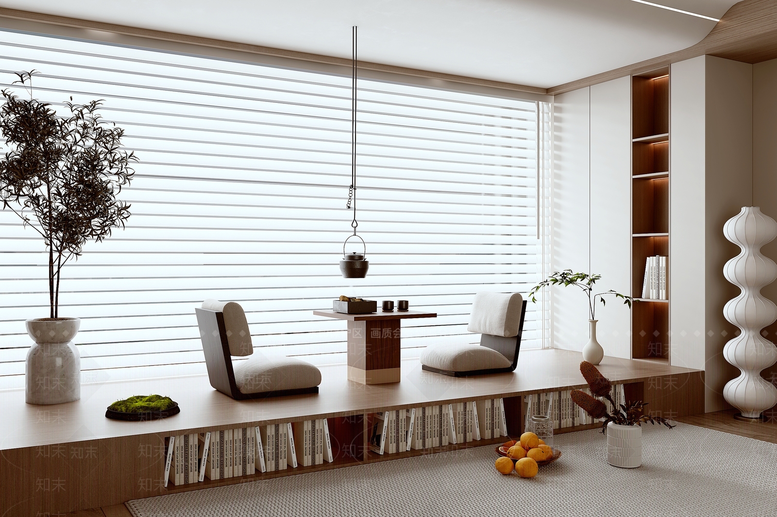 现代榻榻米茶室3D模型下载【ID:1148701321】