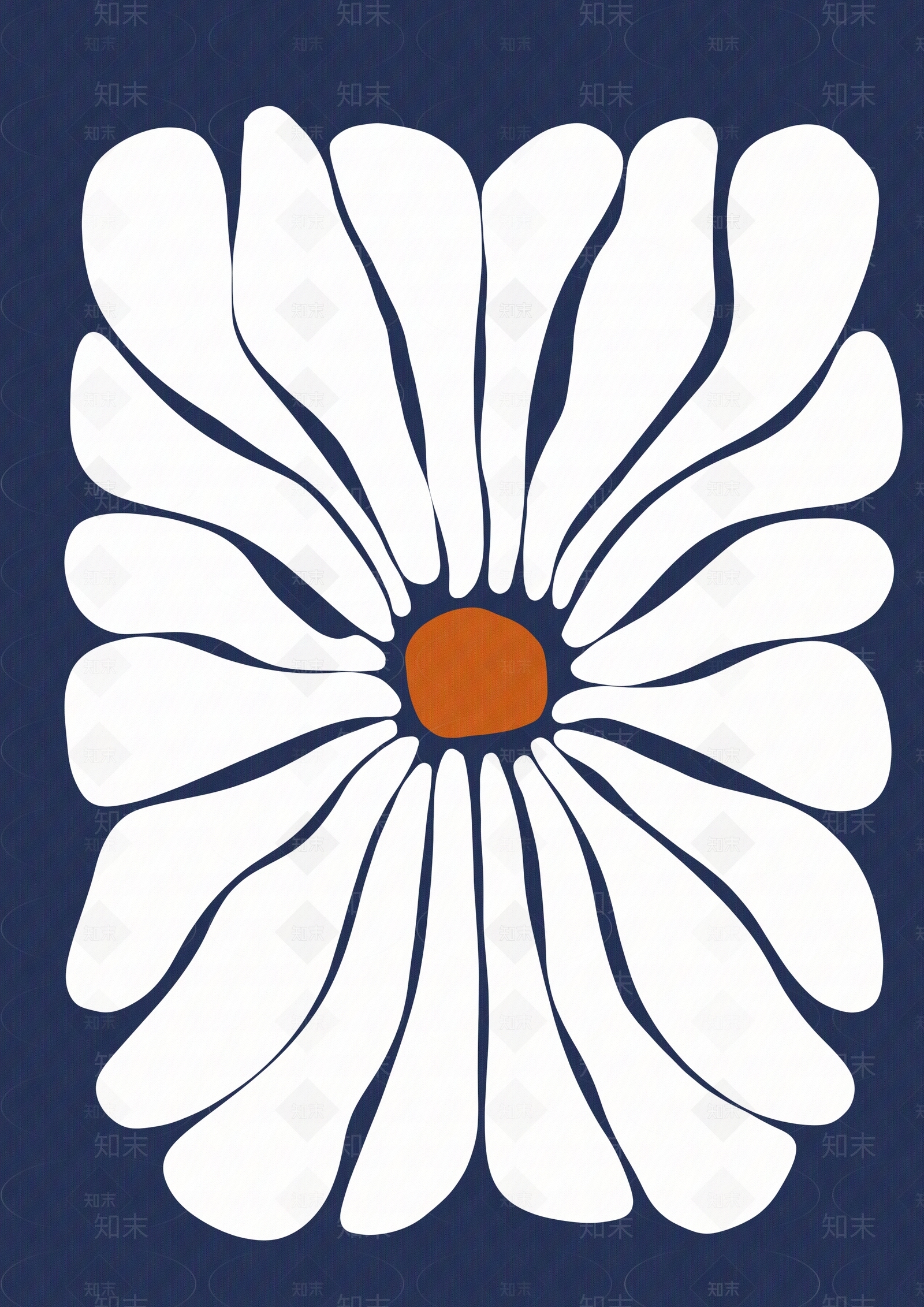 北欧风格装修画抽象花卉贴图下载【ID:1148705832】