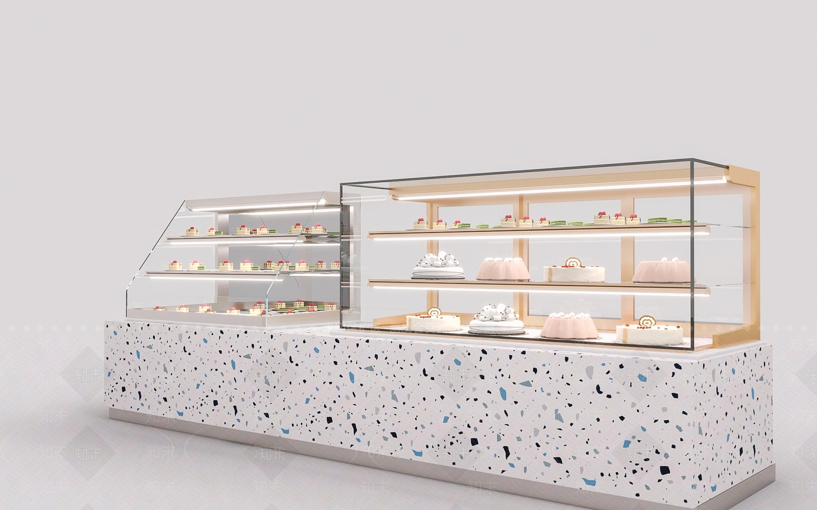 现代蛋糕展柜SU模型下载【ID:1148715263】