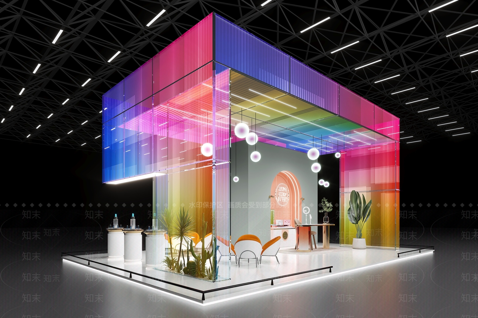 现代化妆品展厅3D模型下载【ID:1148716980】