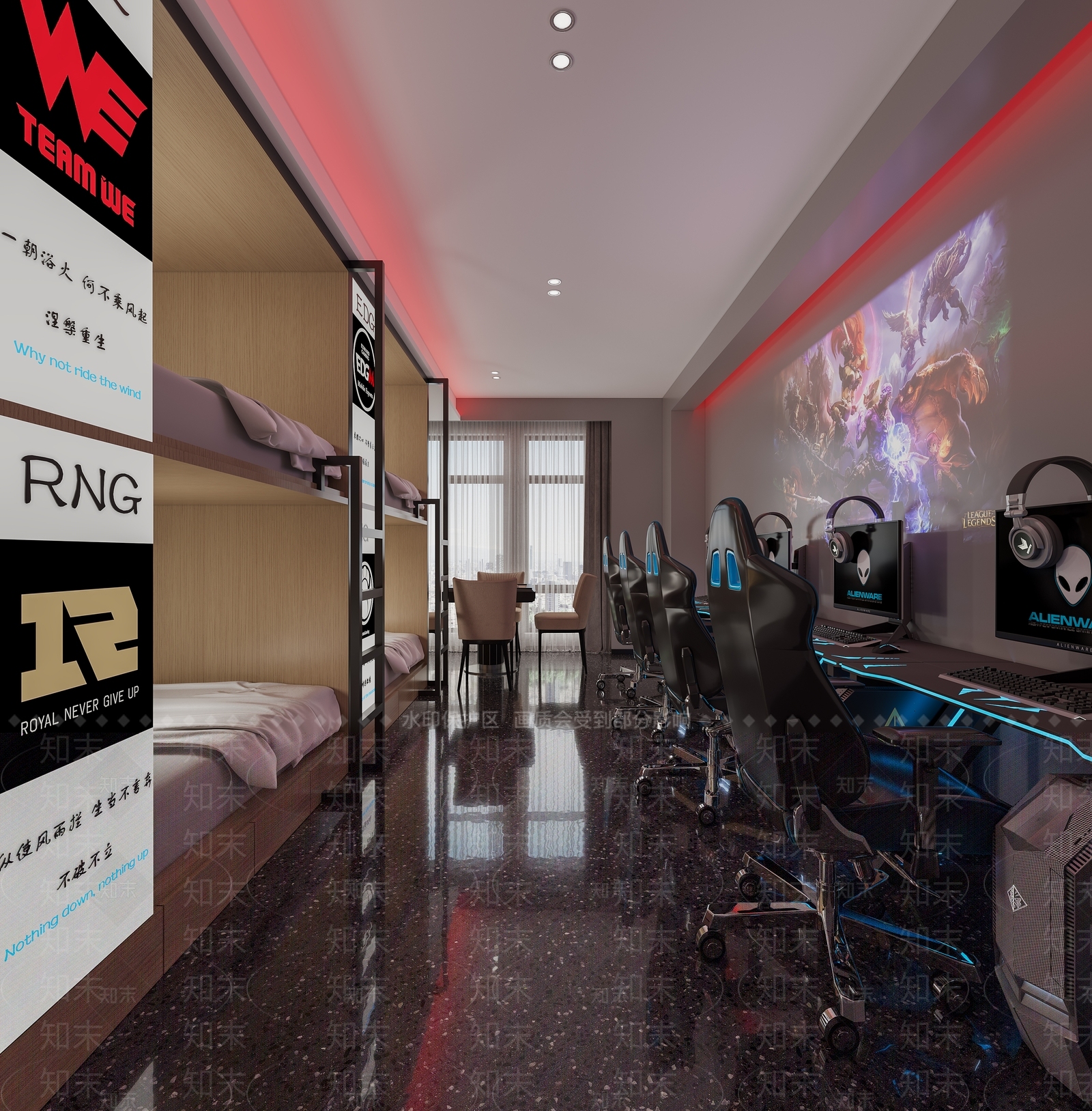 现代酒店电竞房3D模型下载【ID:1148717829】