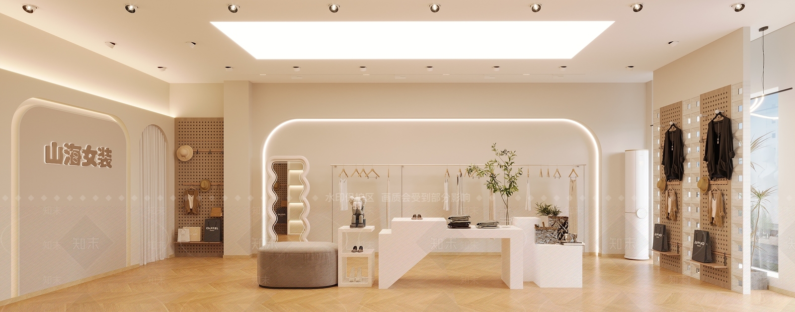 法式服装鞋店3D模型下载【ID:1148722739】