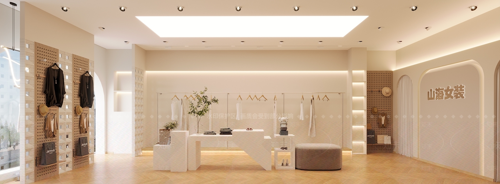 法式服装鞋店3D模型下载【ID:1148722739】