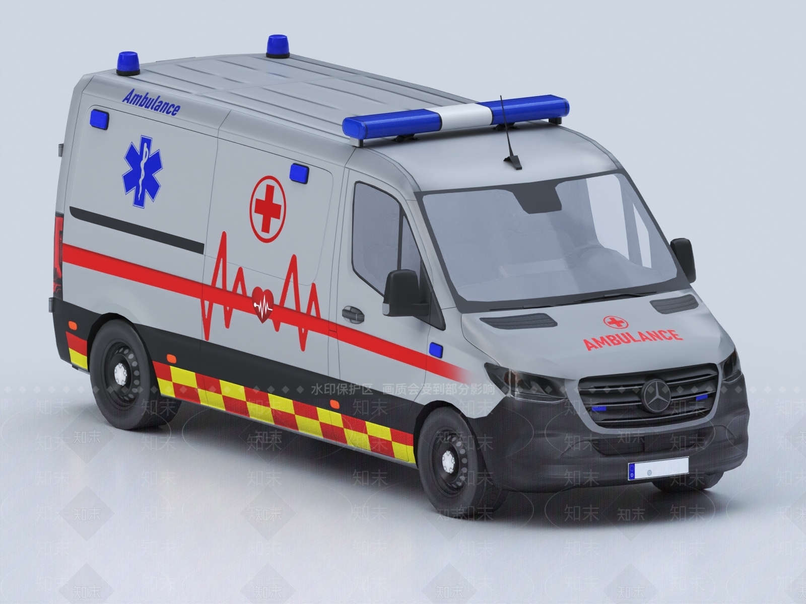 救护车3D模型下载【ID:1148723940】