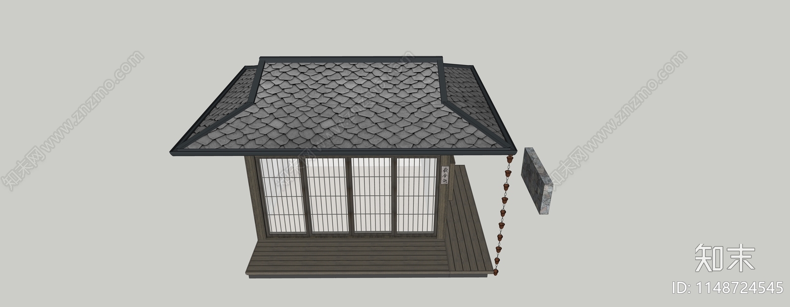 日式禅意木屋SU模型下载【ID:1148724545】