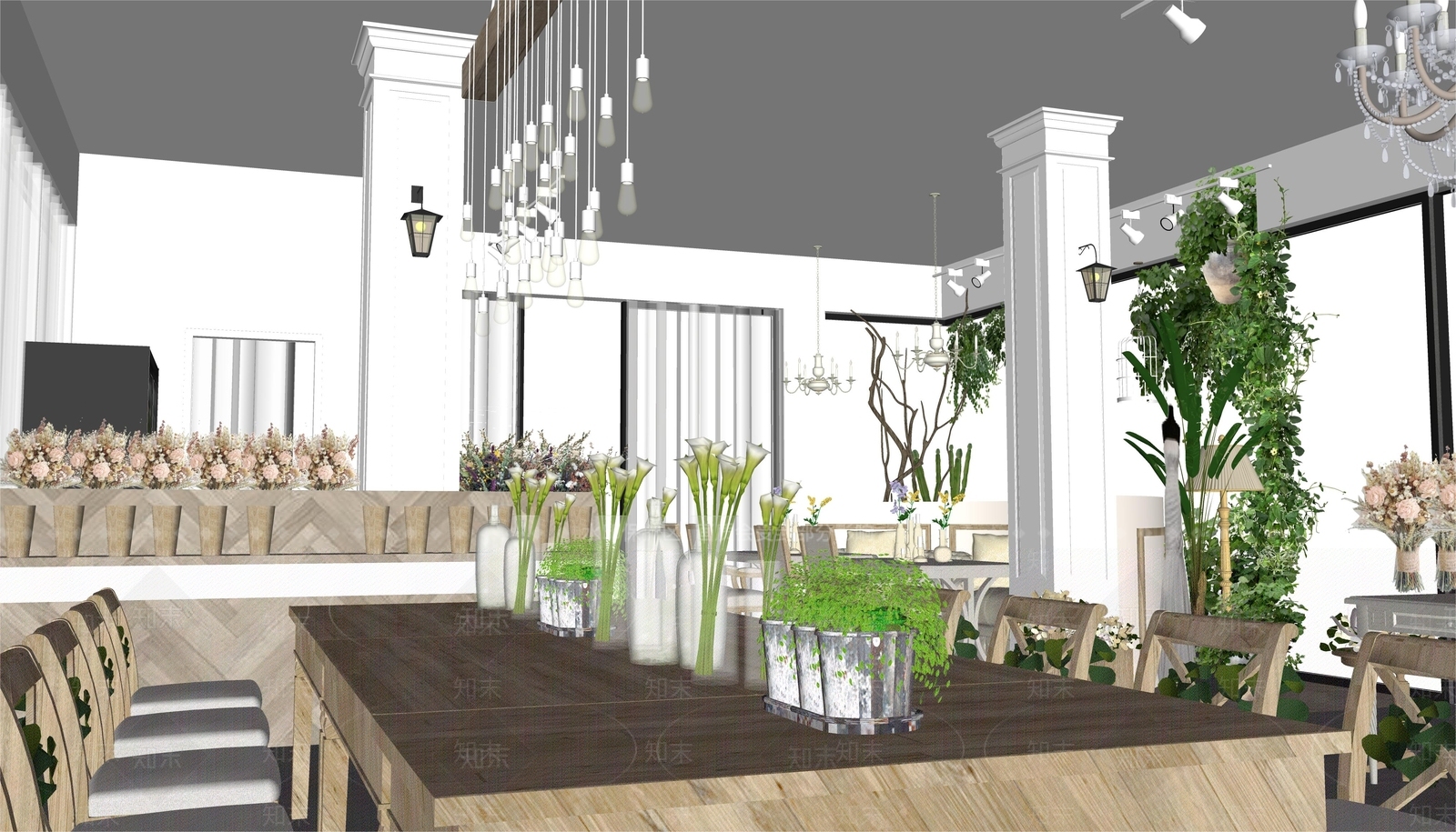 法式花店SU模型下载【ID:1148724289】