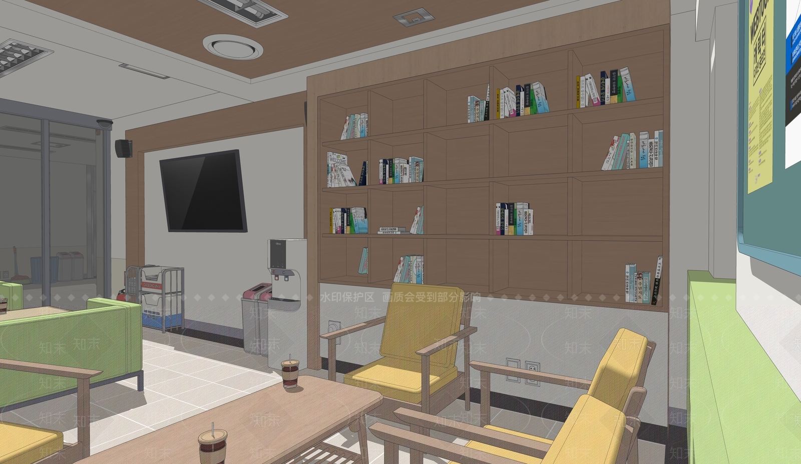 现代休息区SU模型下载【ID:1148727459】