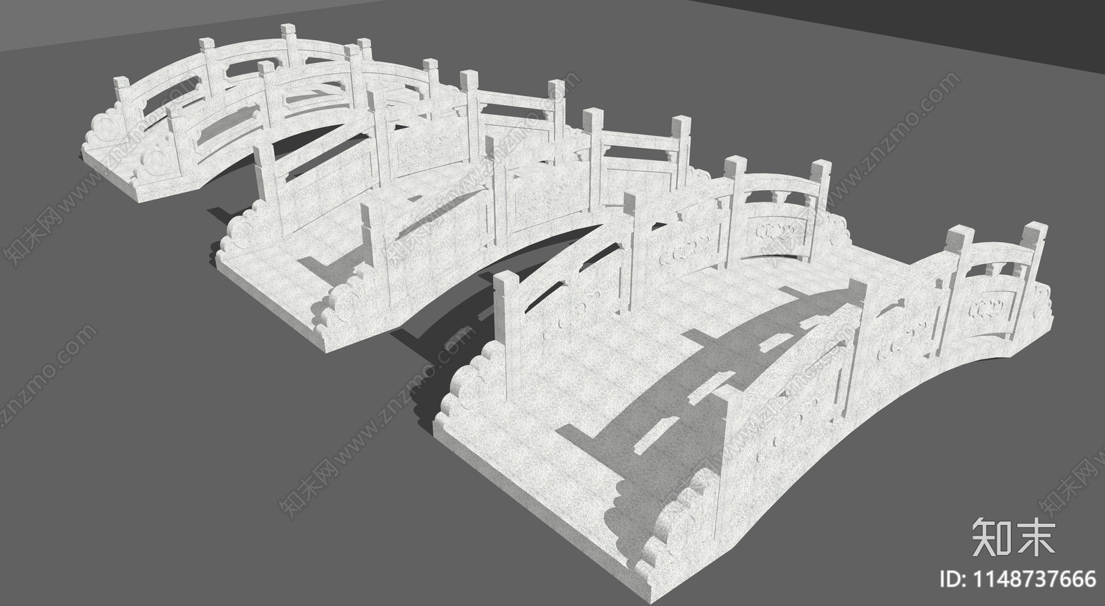新中式景观桥SU模型下载【ID:1148737666】