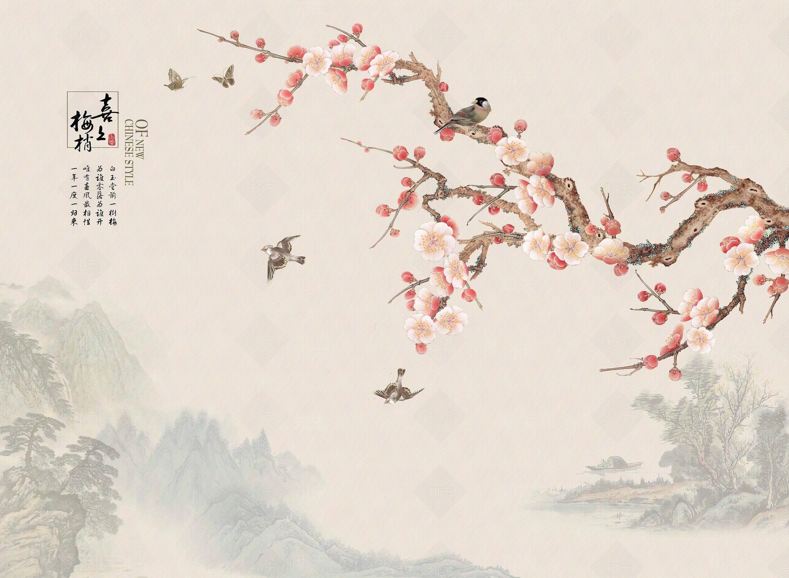 花鸟壁纸高清贴图材质