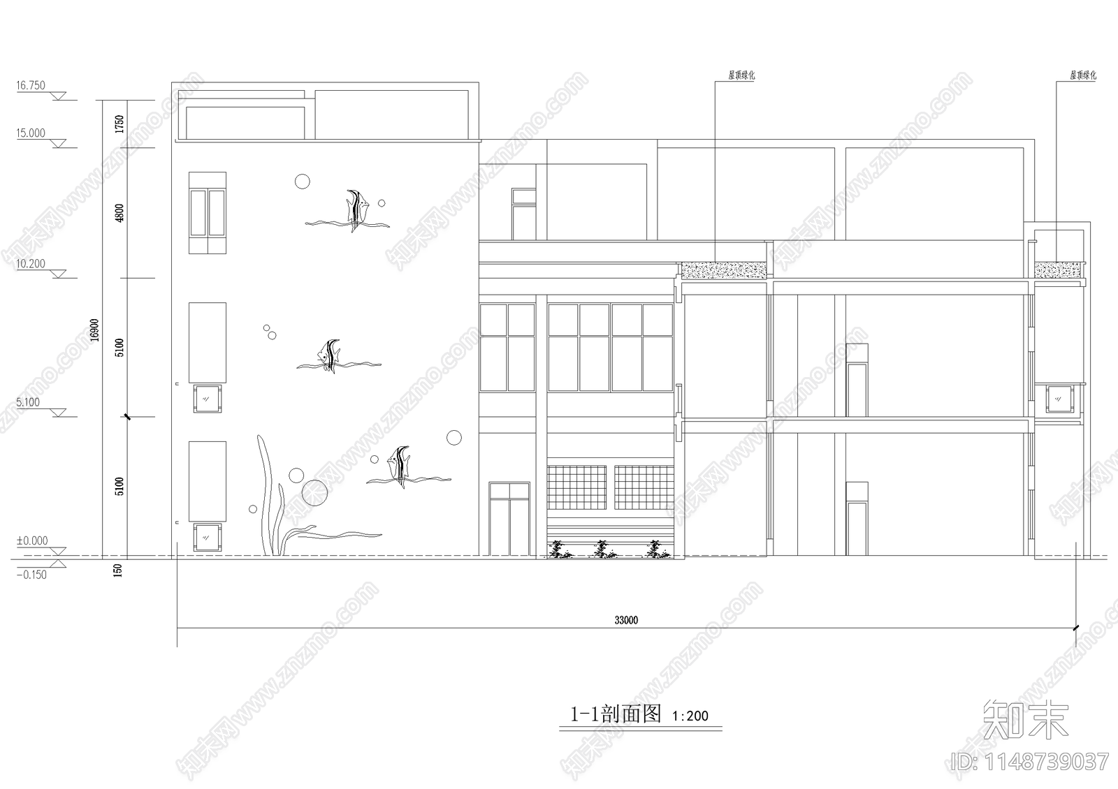 现代幼儿园建筑cad施工图下载【ID:1148739037】