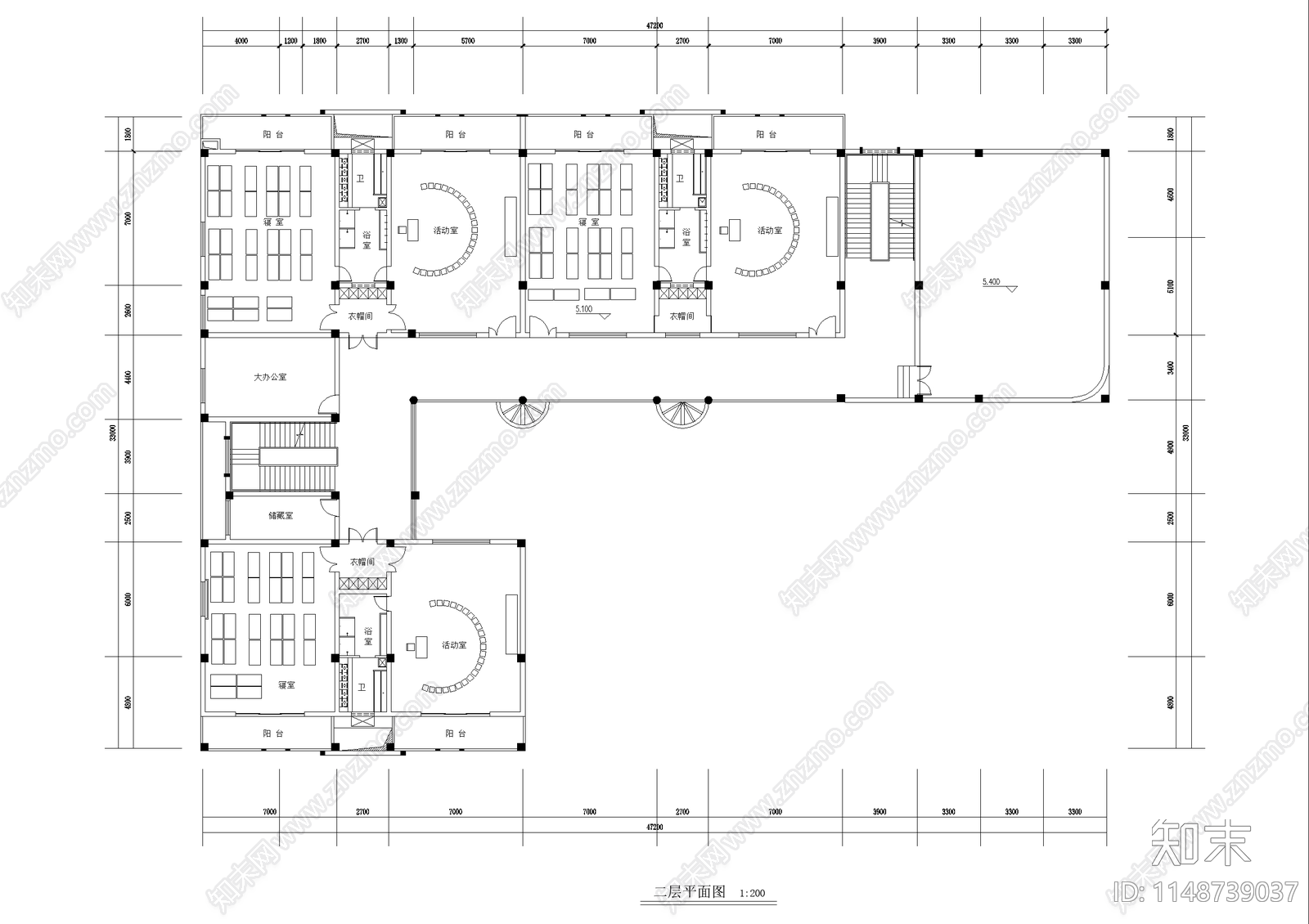 现代幼儿园建筑cad施工图下载【ID:1148739037】