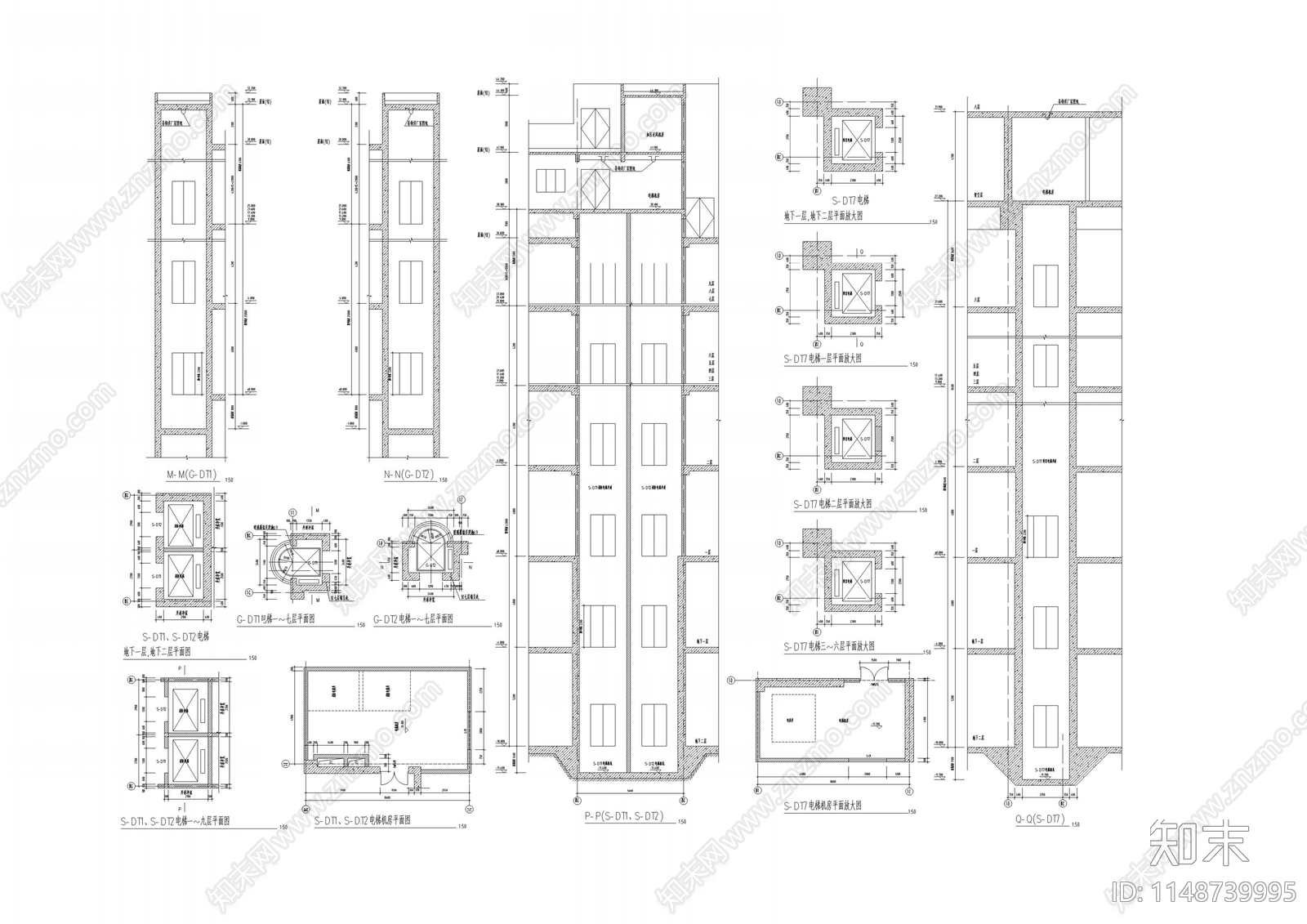80套电梯货梯节点施工图下载【ID:1148739995】