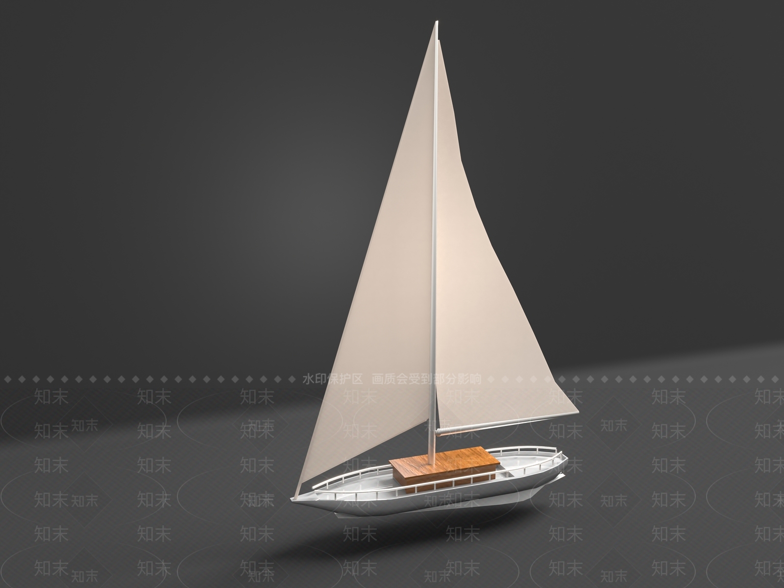 现代船3D模型渲染效果图