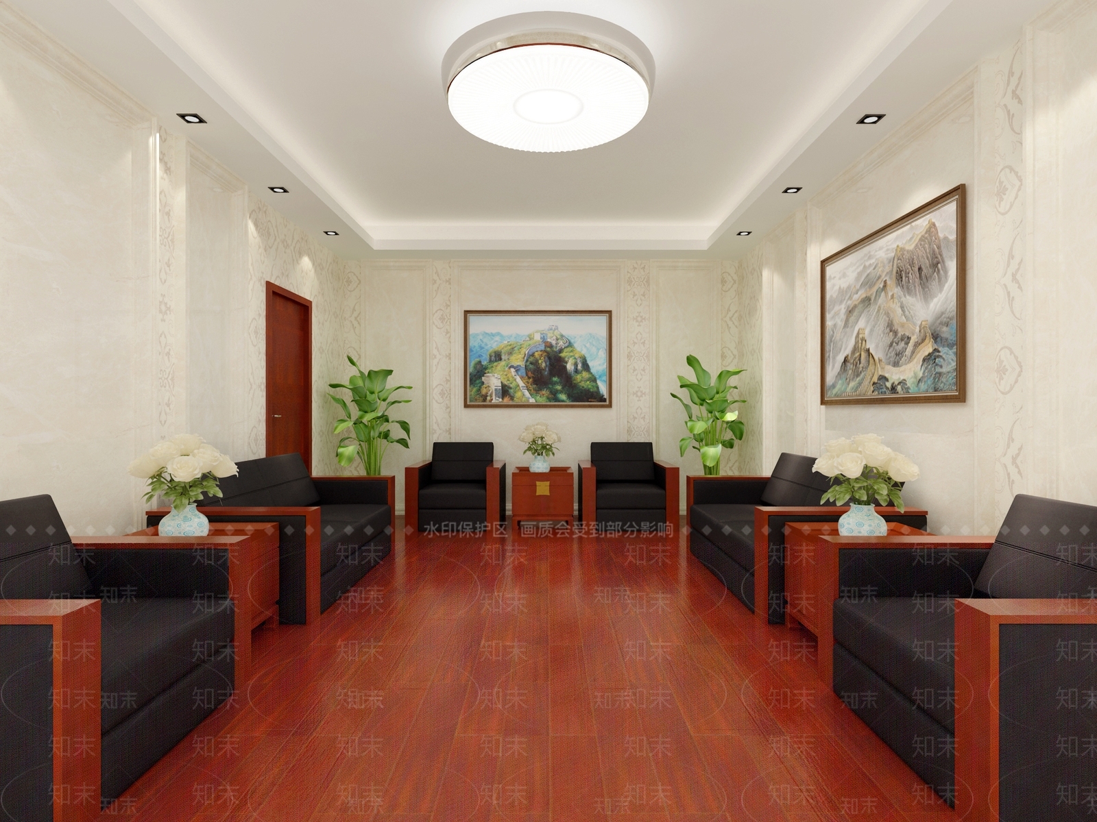 现代会客厅3D模型下载【ID:1148743607】