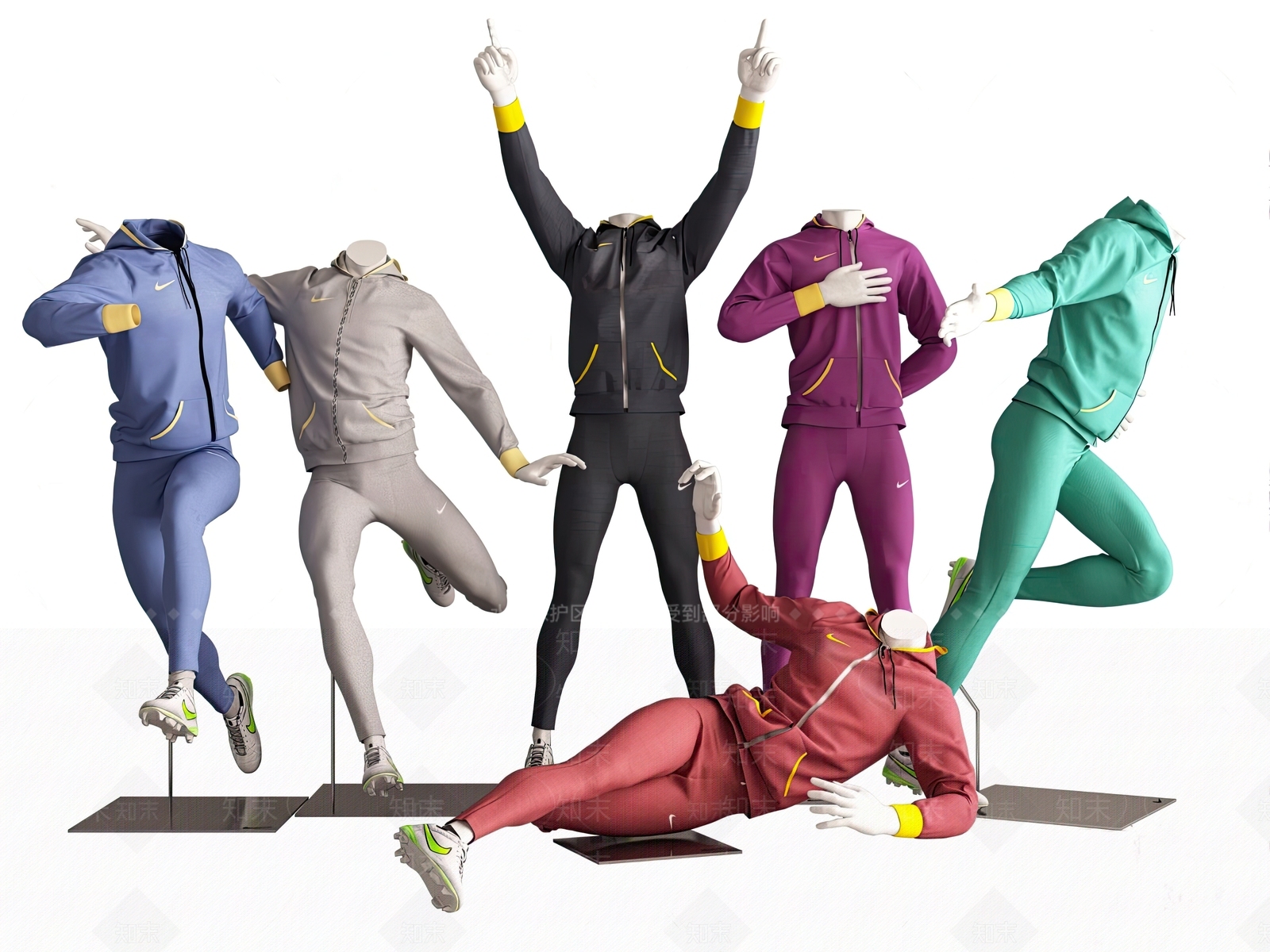 运动服装模特3D模型下载【ID:1148745112】
