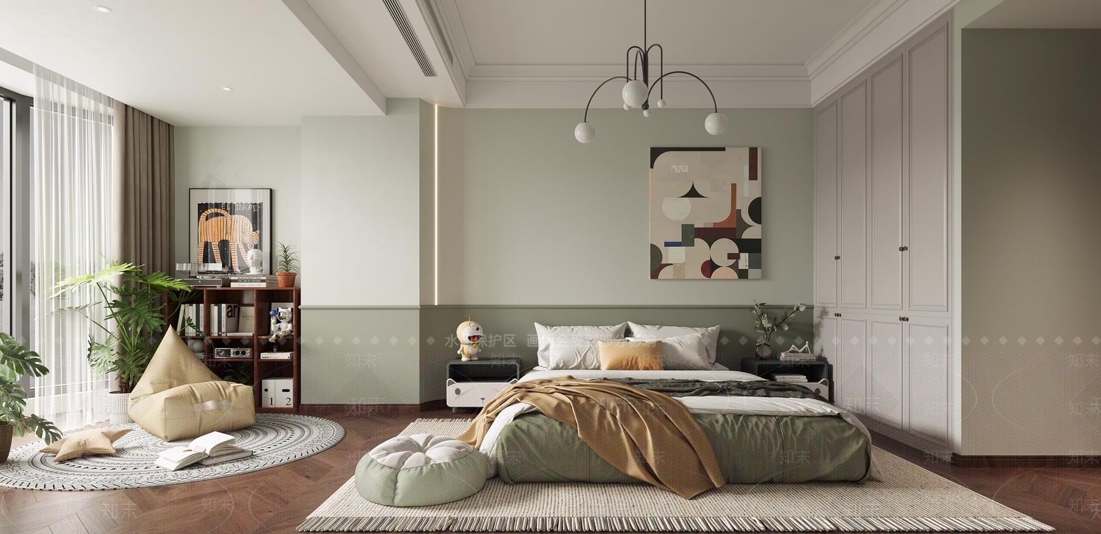 北欧男孩儿童房3D模型下载【ID:1148747287】