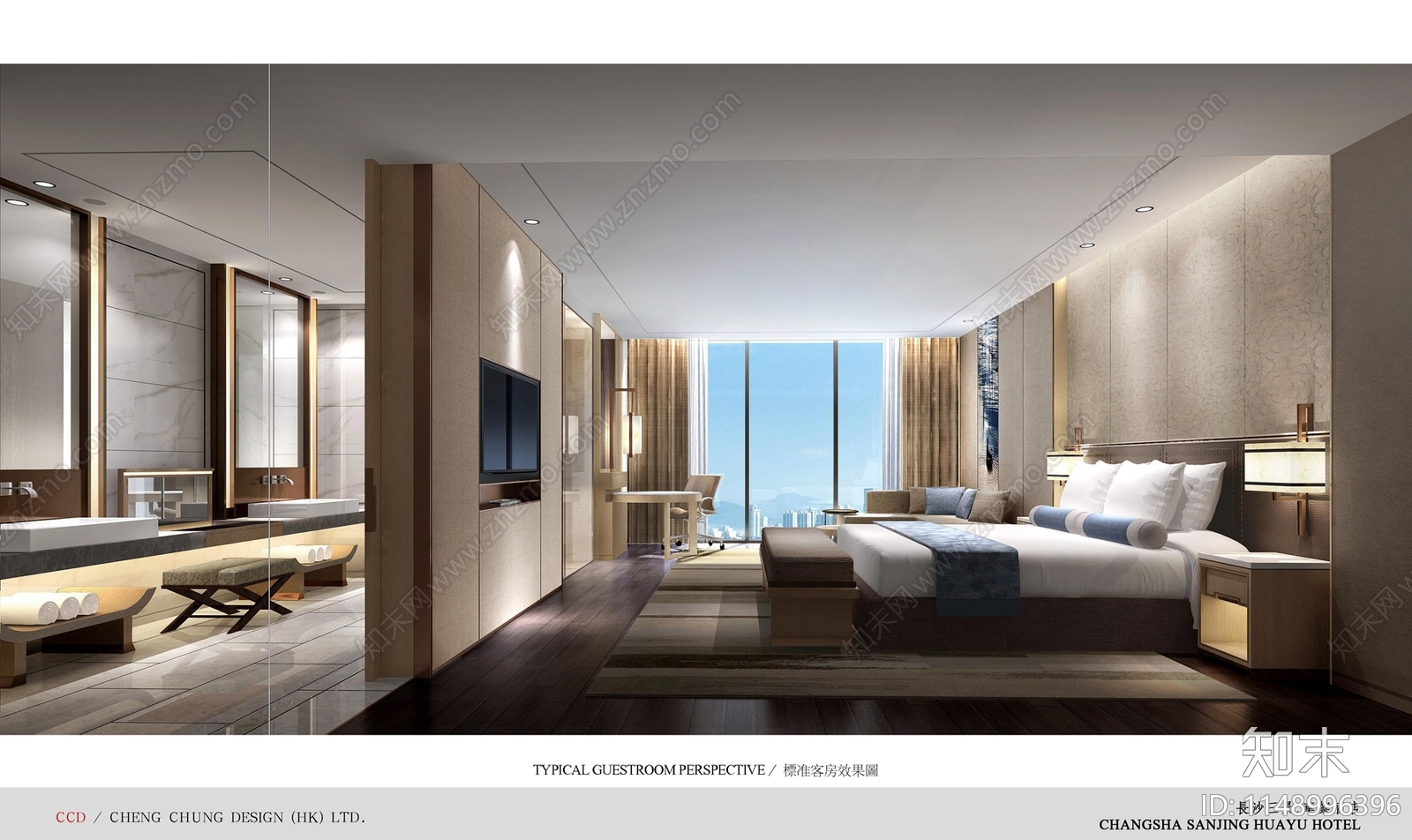 五星级酒店样板间cad施工图下载【ID:1148996396】