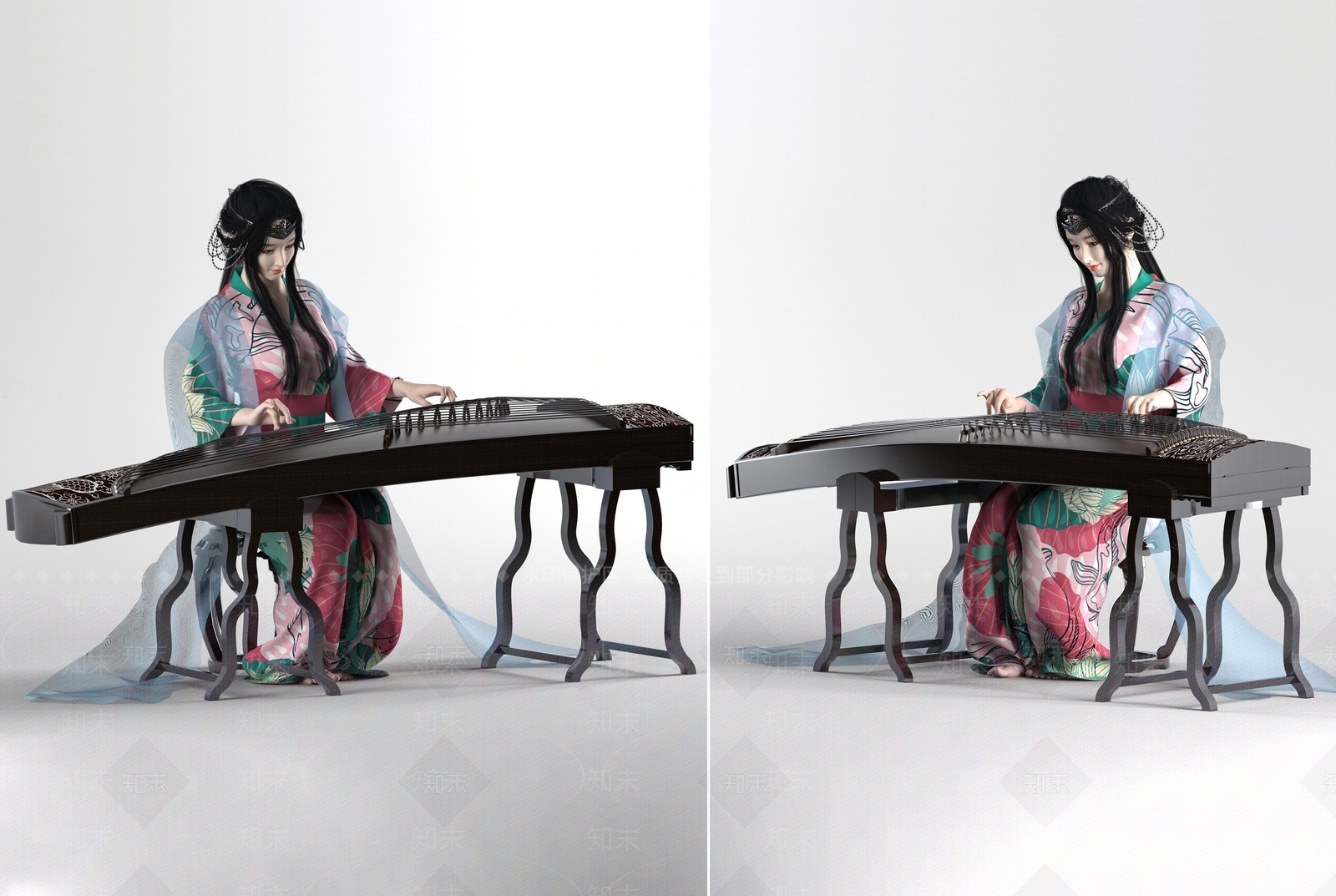 汉服女人SU模型下载【ID:1148750000】