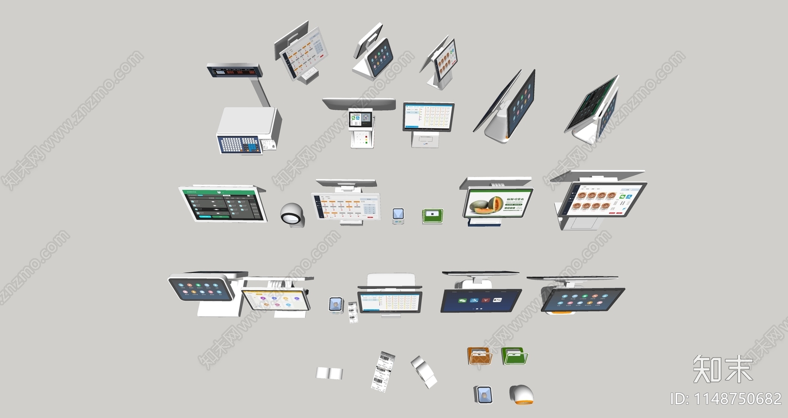 收银机SU模型下载【ID:1148750682】