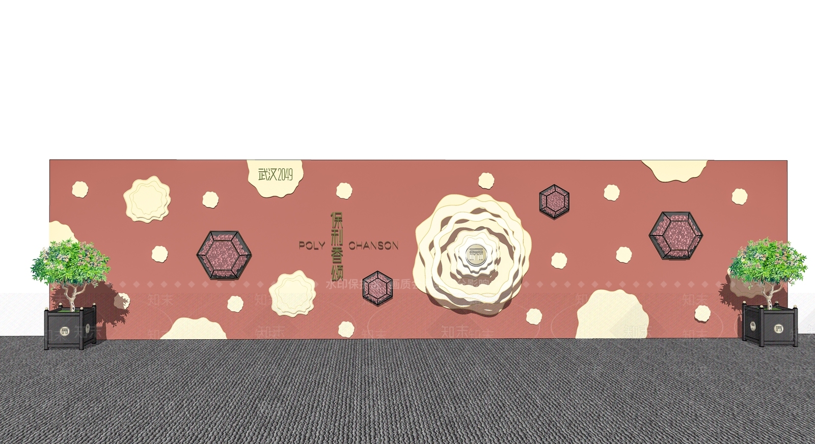 现代商业围挡SU模型下载【ID:1148751550】