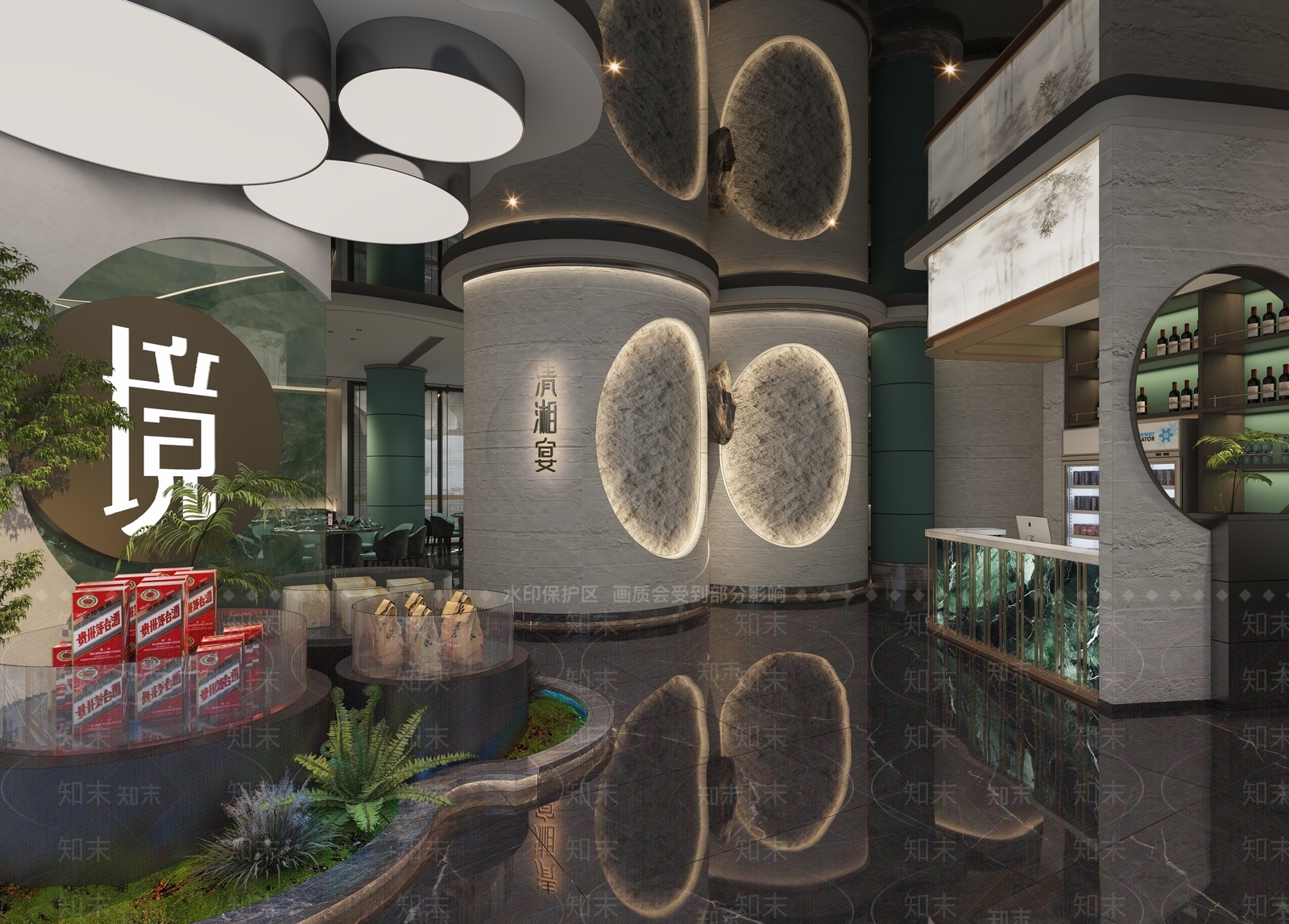 现代西餐厅3D模型下载【ID:1214133907】