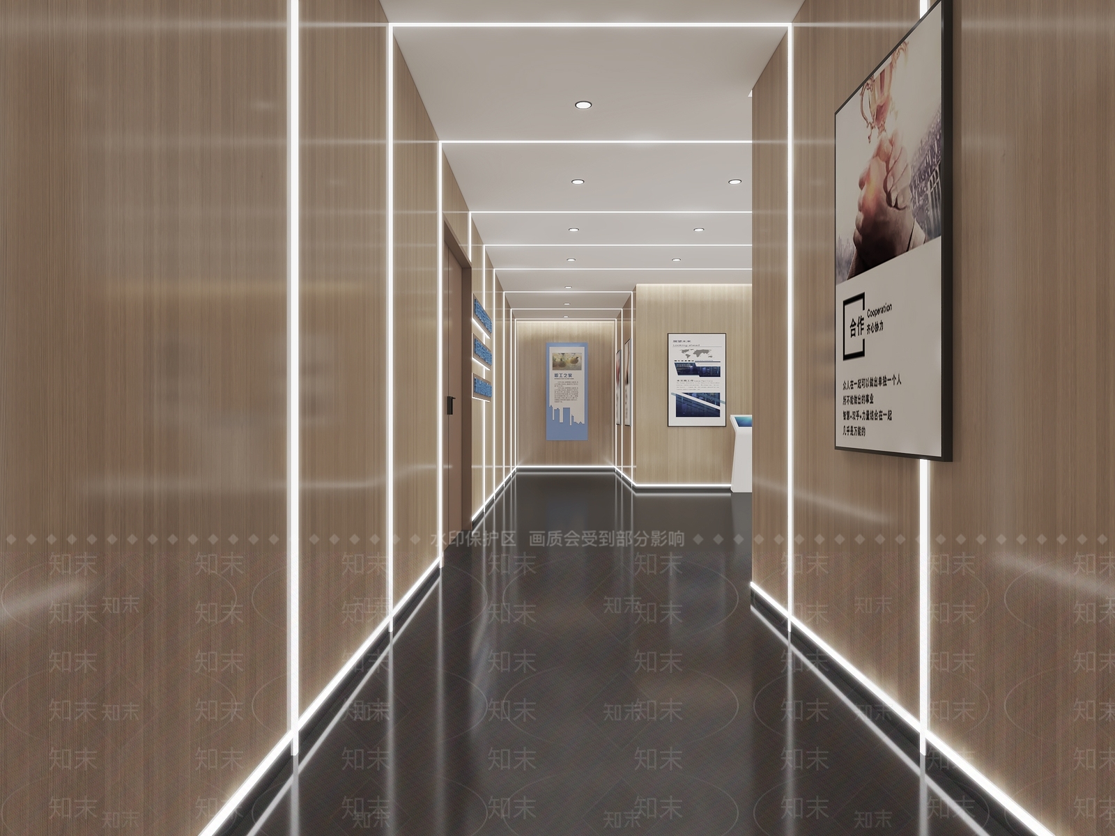 现代电梯间3D模型下载【ID:1148755834】