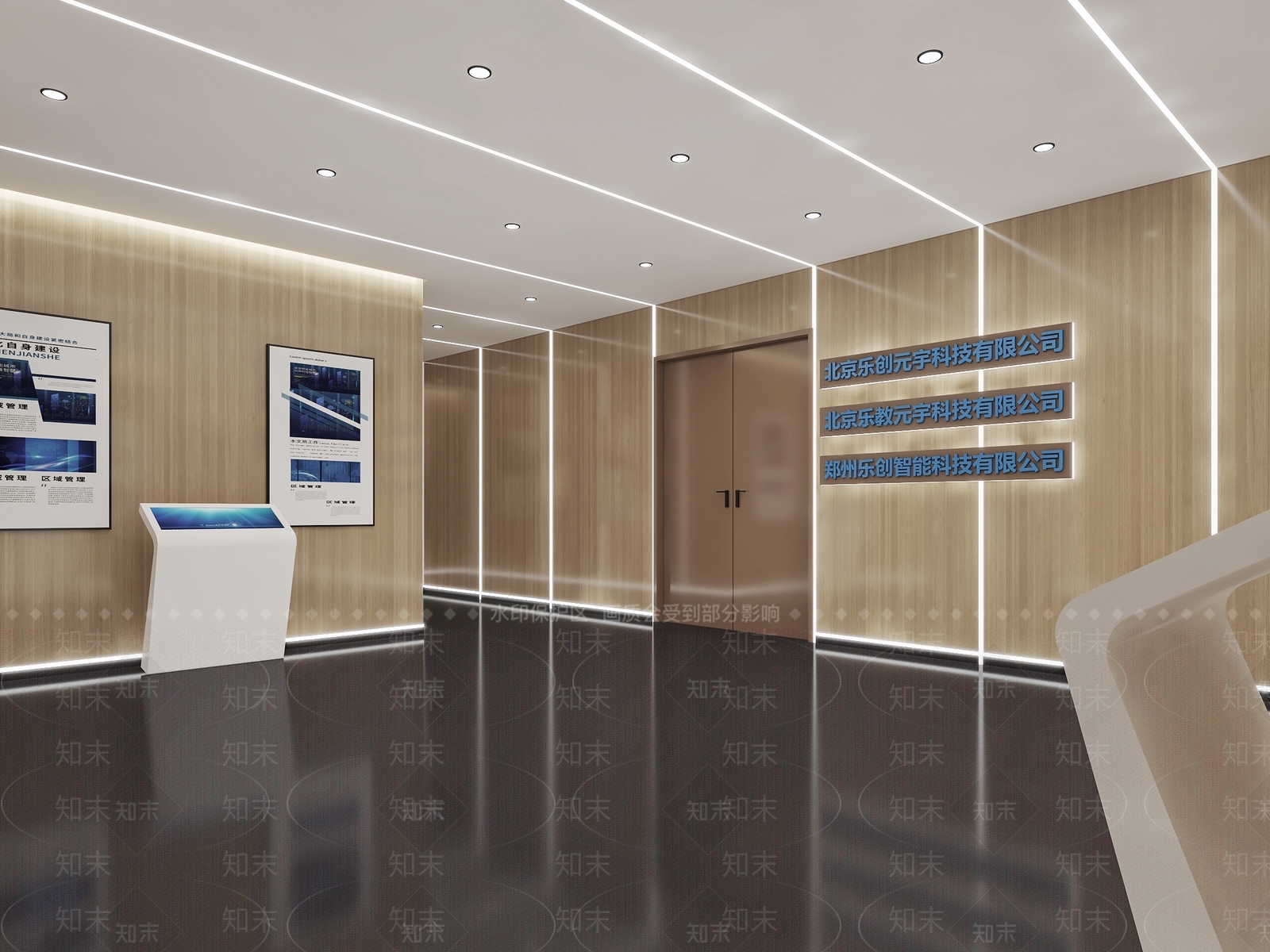 现代电梯间3D模型下载【ID:1148755834】