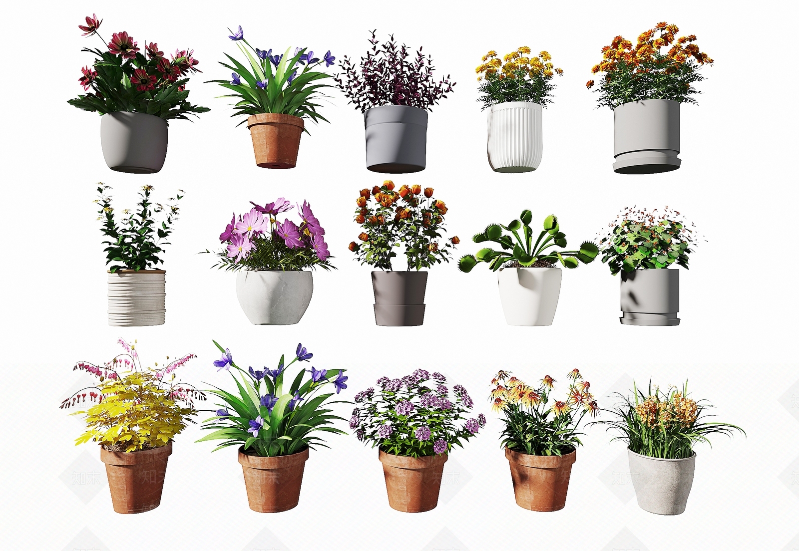 花卉绿植盆栽SU模型下载【ID:1148756287】