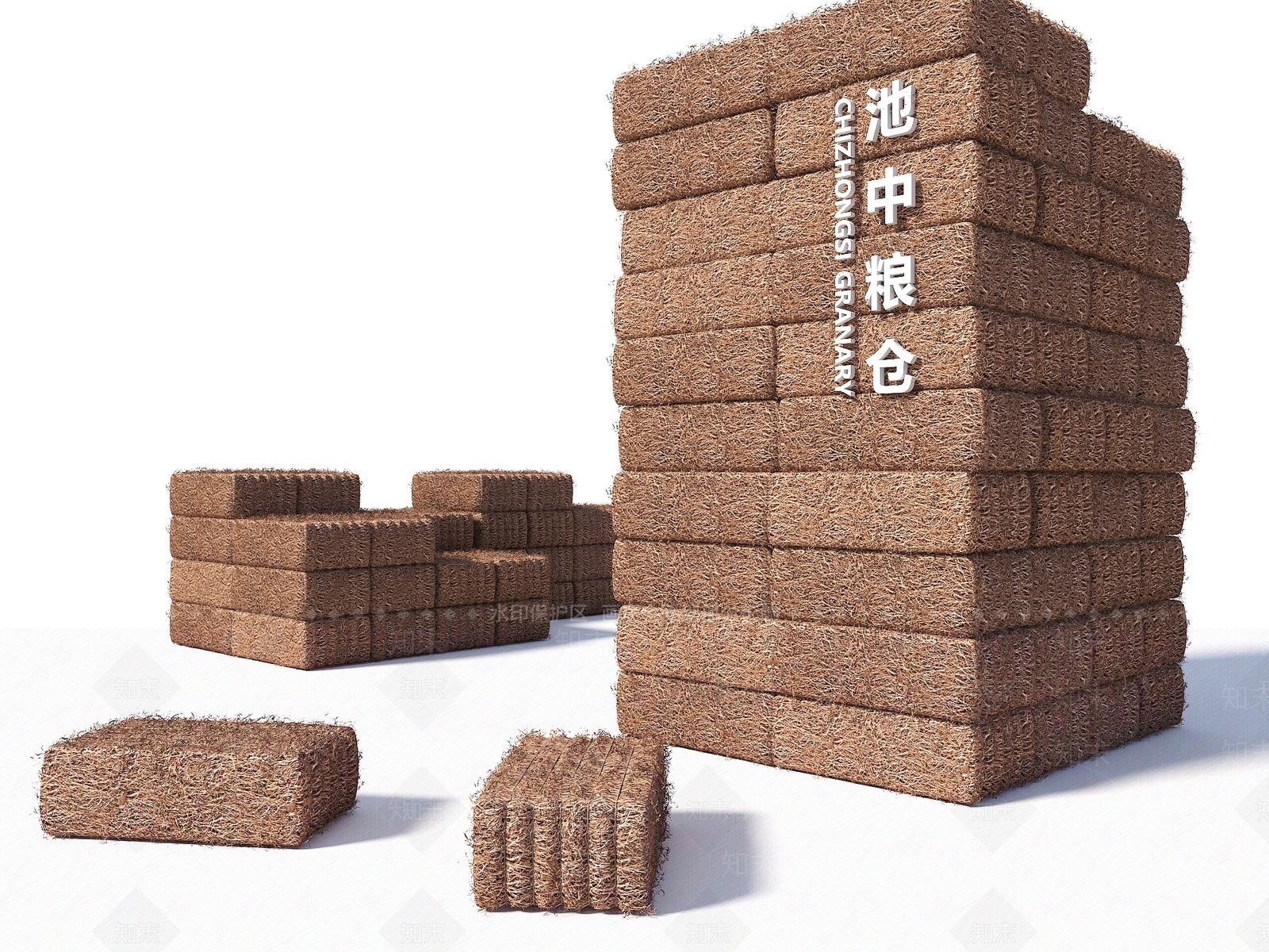 草垛3D模型下载【ID:1148757797】