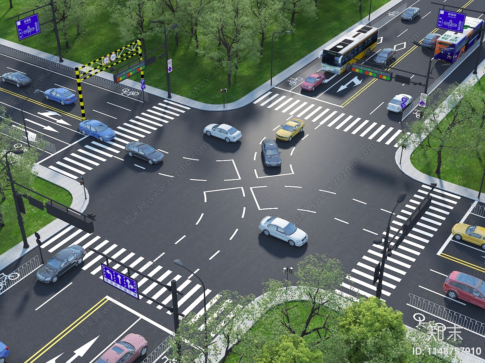 现代道路3D模型下载【ID:1148757910】