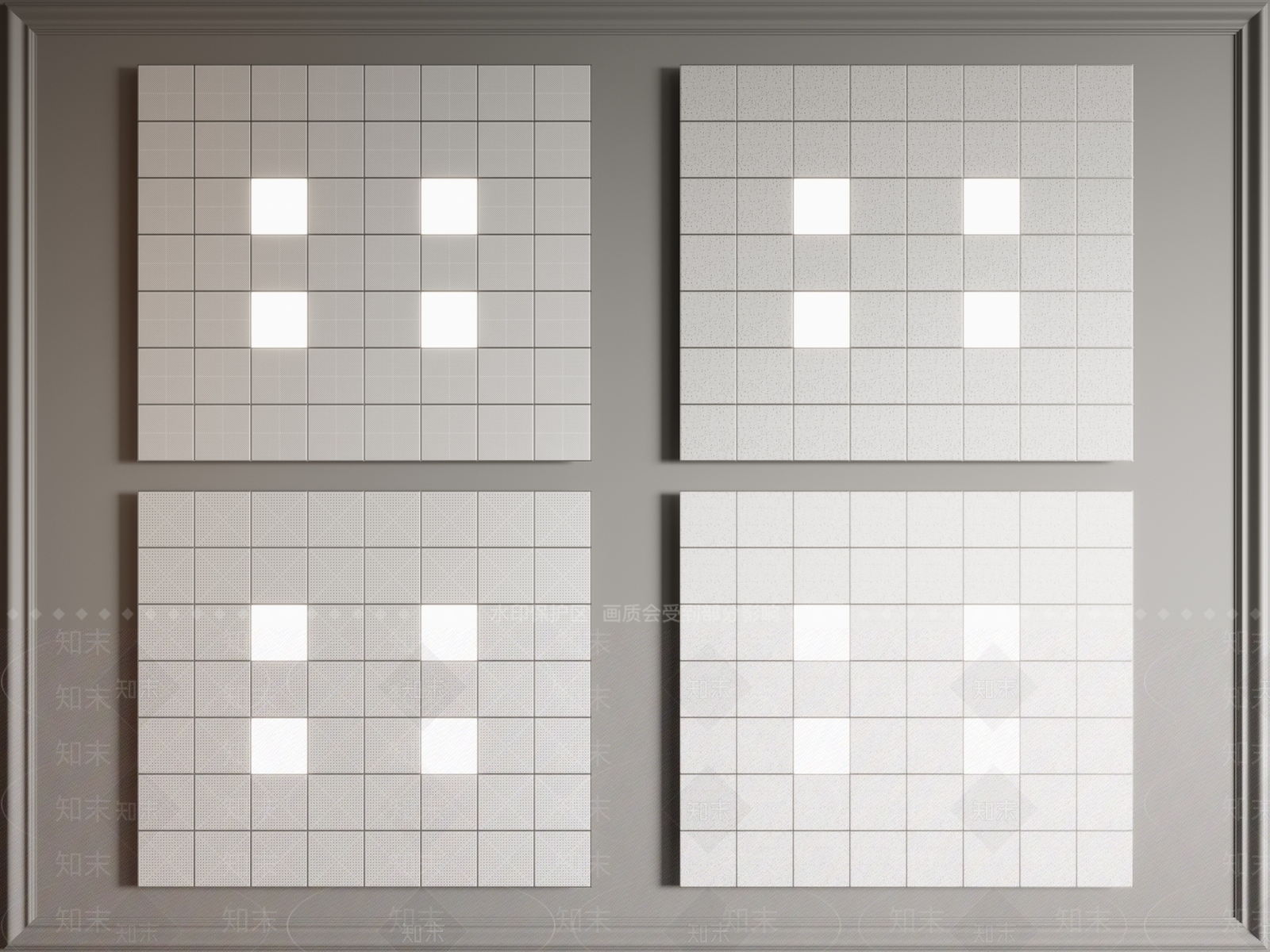 现代铝扣板吊顶3D模型下载【ID:1148762956】