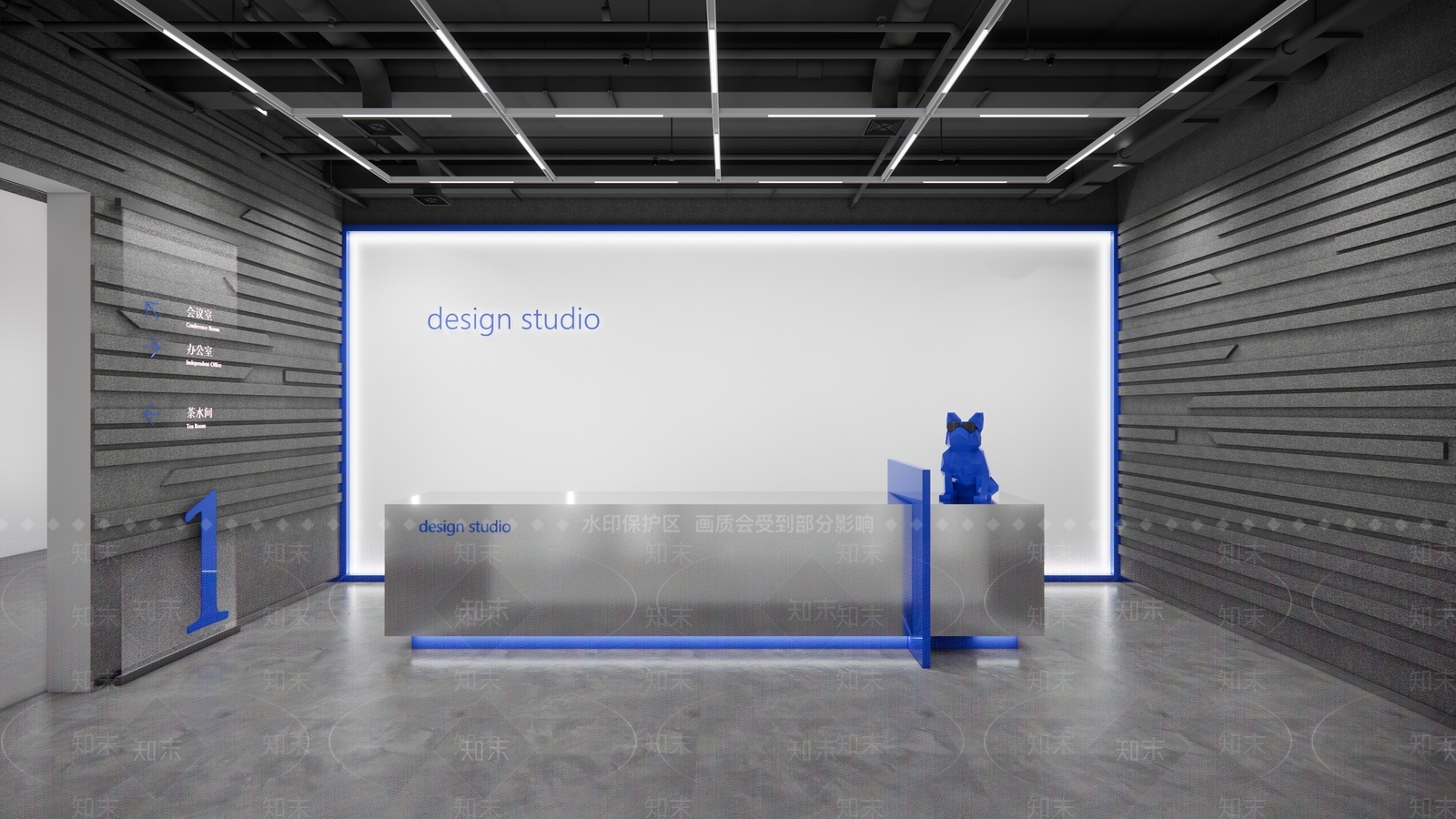 现代前台SU模型精品下载_SketchUp模型_知末网