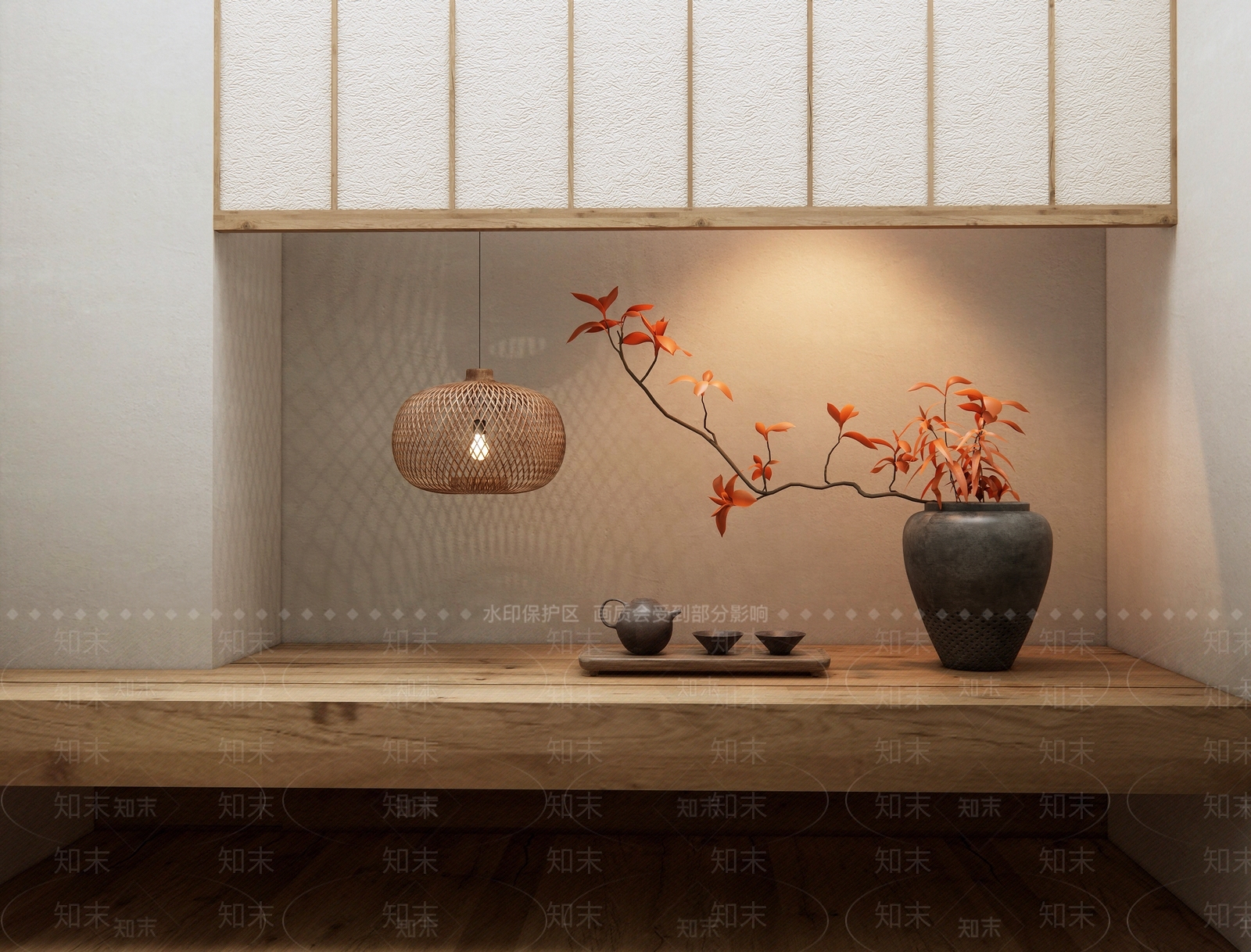 日式盆景3D模型下载【ID:1148770961】