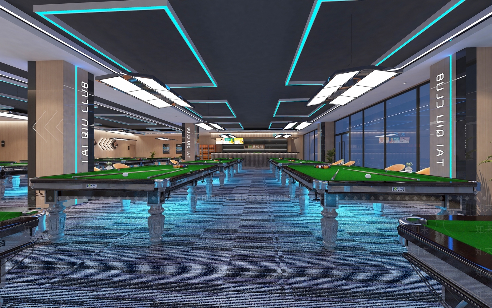 现代台球厅3D模型下载【ID:1148771247】